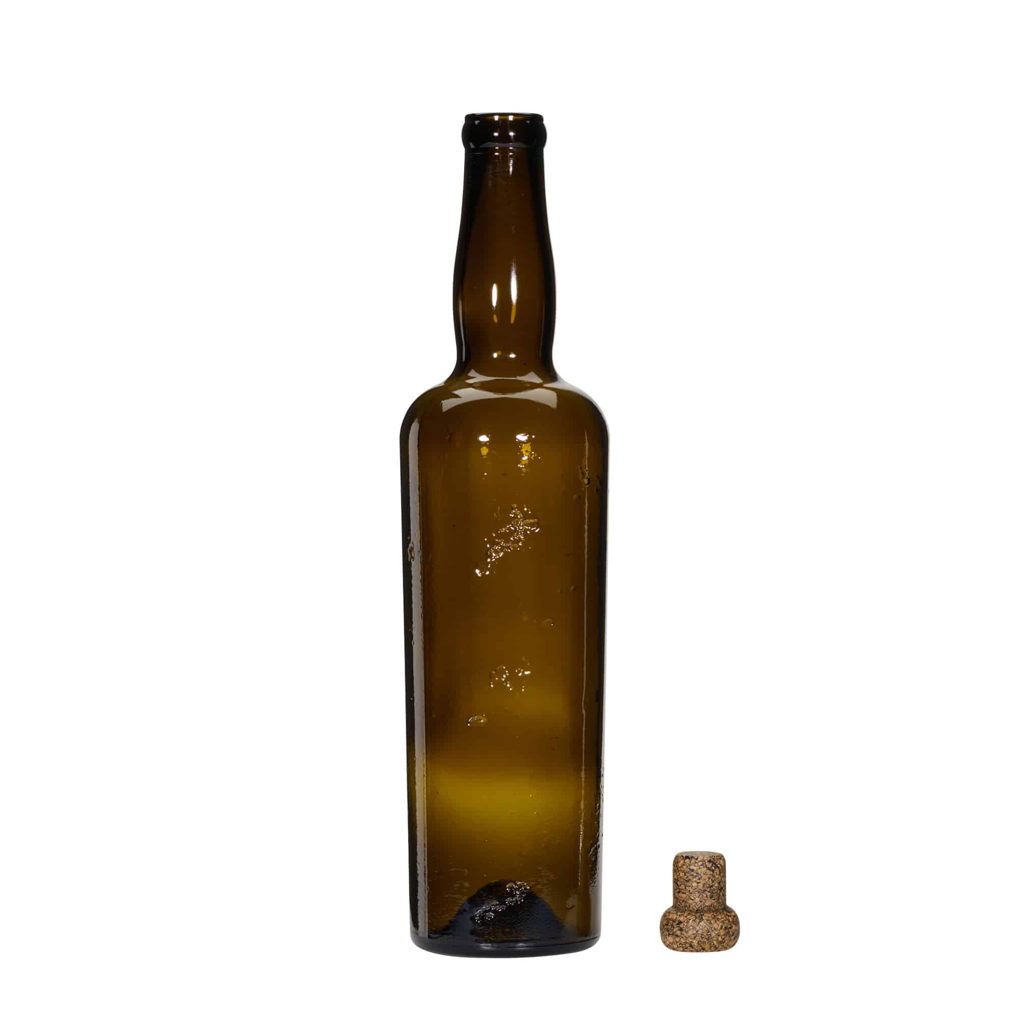 750 ml Wildly Crafted Glasflasche 'Siroco', braun, Mündung: Kork