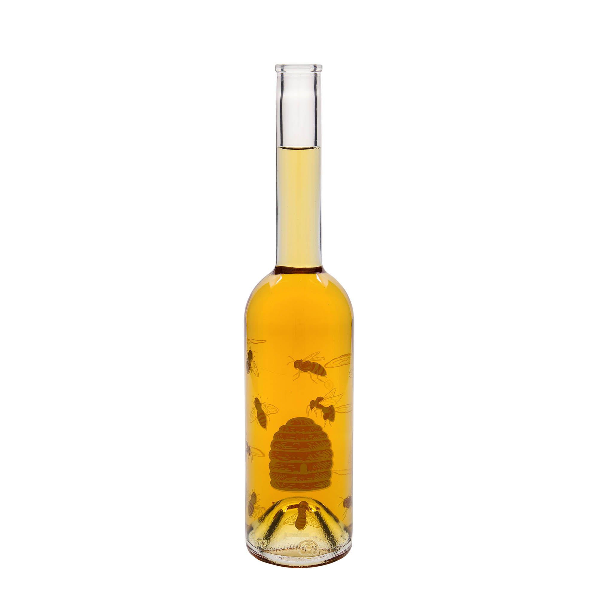 500 ml Glasflasche 'Opera', Motiv: Bienen, Mündung: Kork 500 ml Glasflasche 'Opera', Motiv: Bienen, Mündung: Kork