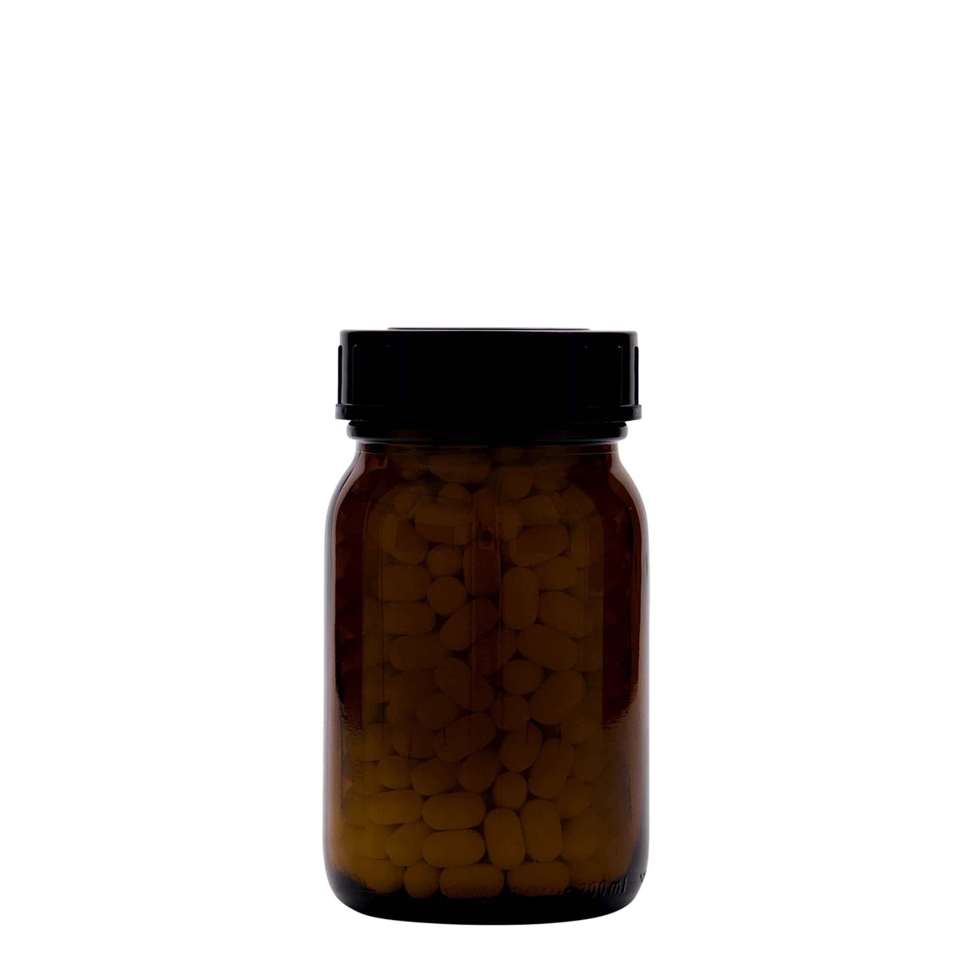 200 ml Weithalsglas, braun, Mündung: DIN 55