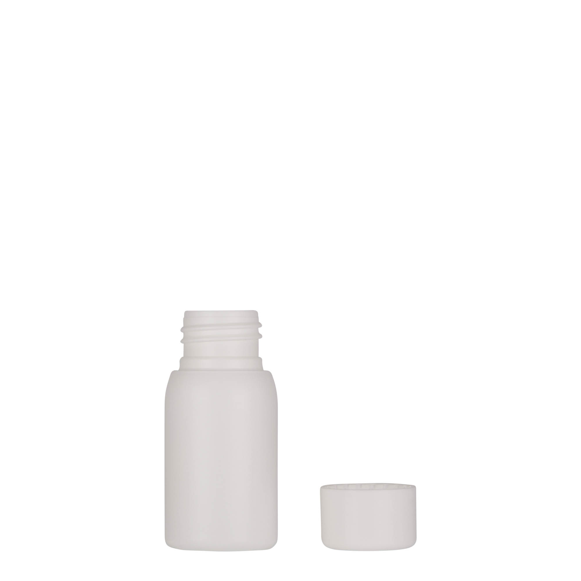 30 ml Kunststoffflasche 'Tuffy', HDPE, weiß, Mündung: 24/410
