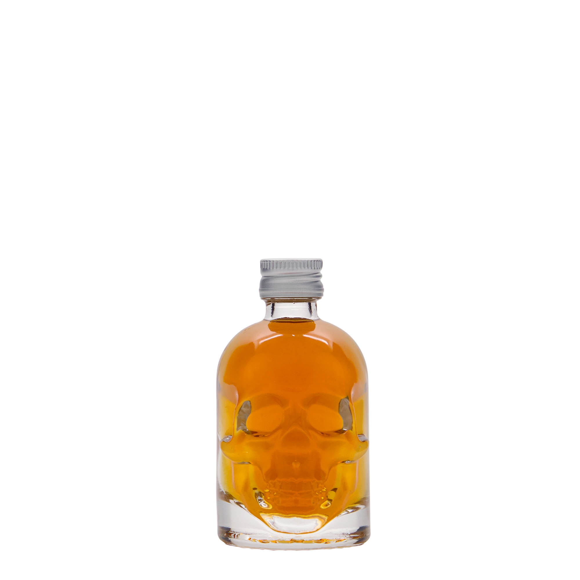 50 ml Glasflasche «Totenkopf», Mündung: PP 18