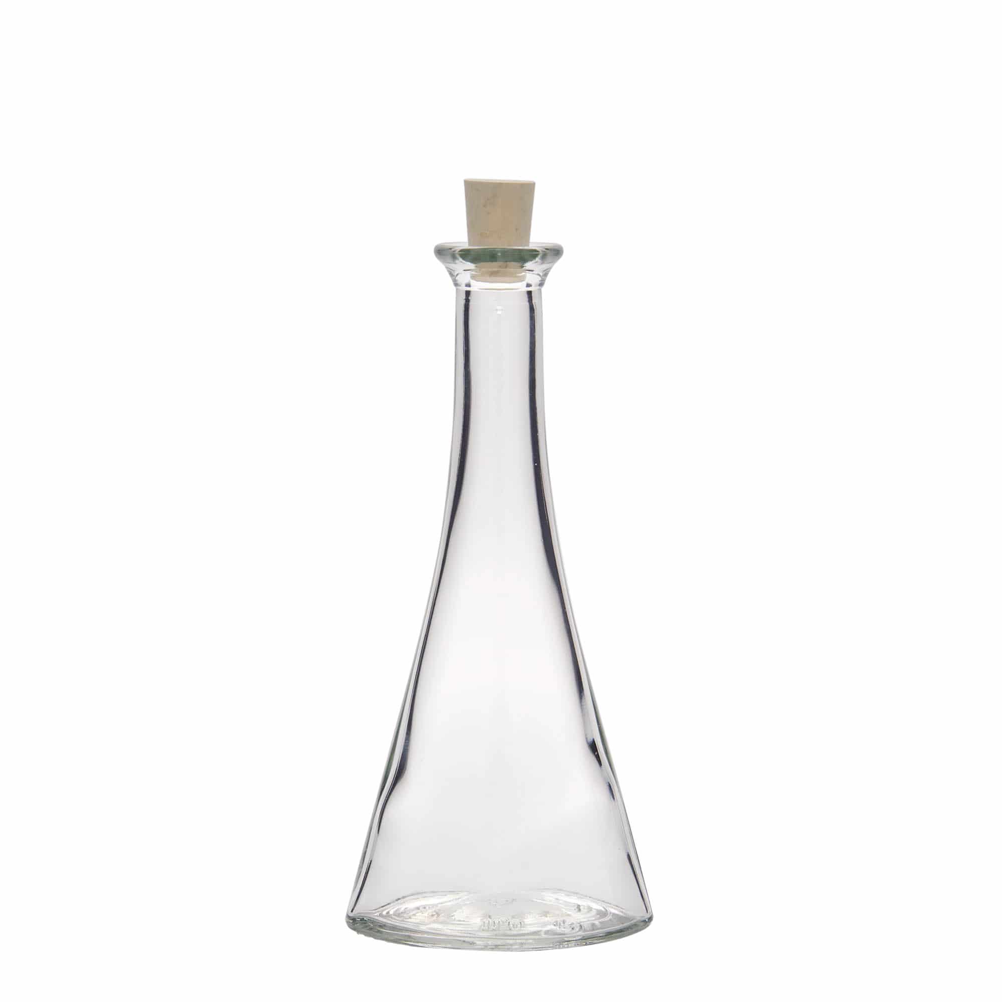 100 ml Glasflasche «Veronica», halbrund, Mündung: Kork