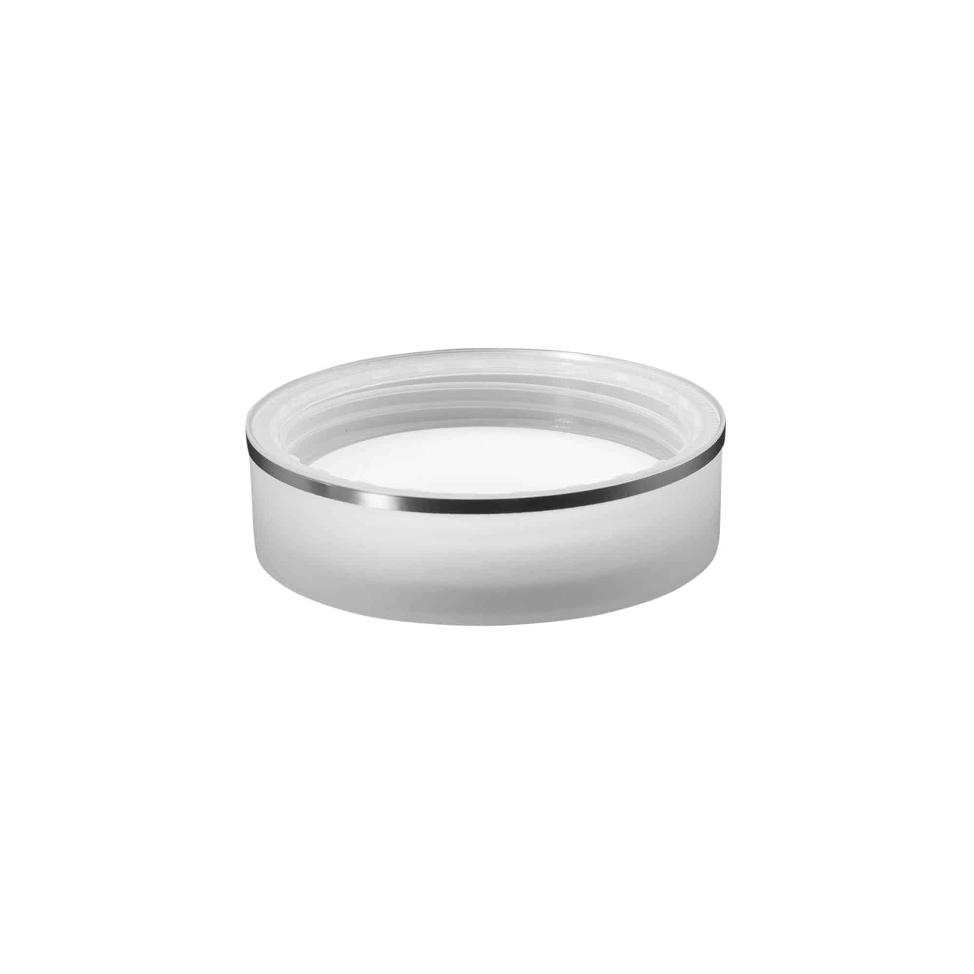 Schraubverschluss «Clear/Platin Edition», PP-Kunststoff, weiss, für Mündung: 70/2P