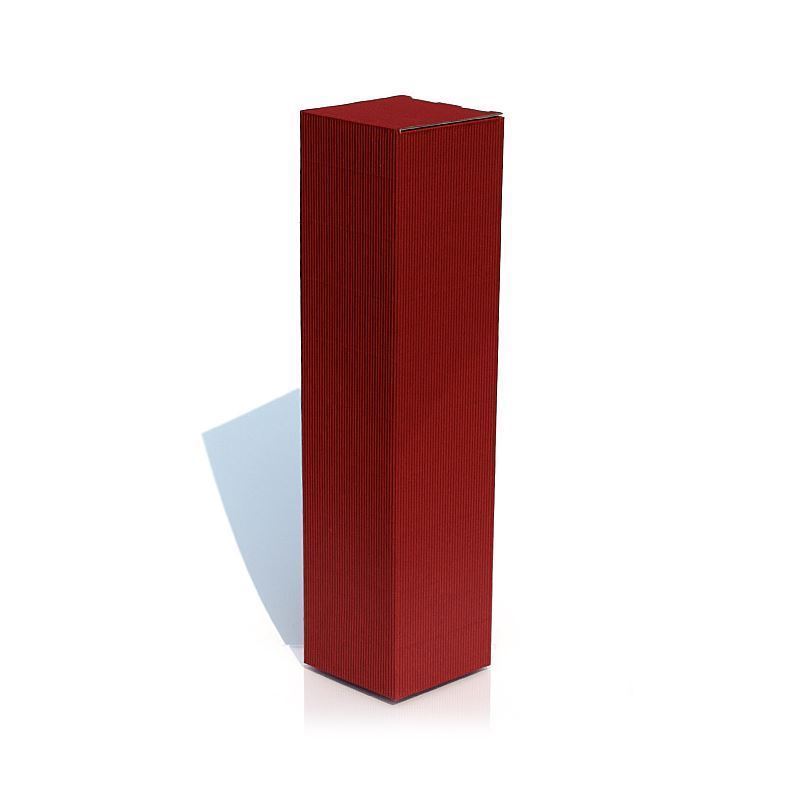Geschenkkarton «Welle», quadratisch, Pappe, bordeauxrot