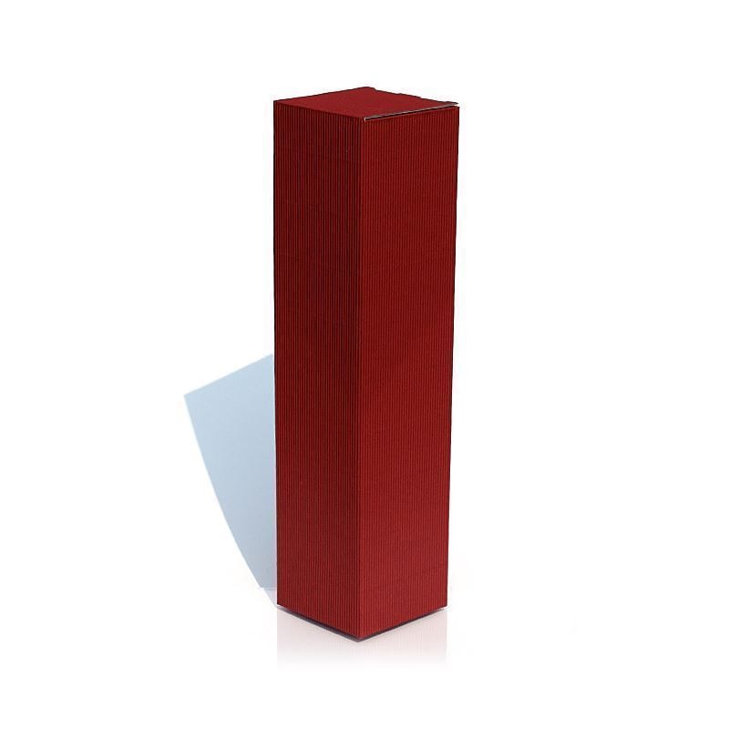 Geschenkkarton «Welle», quadratisch, Pappe, bordeauxrot