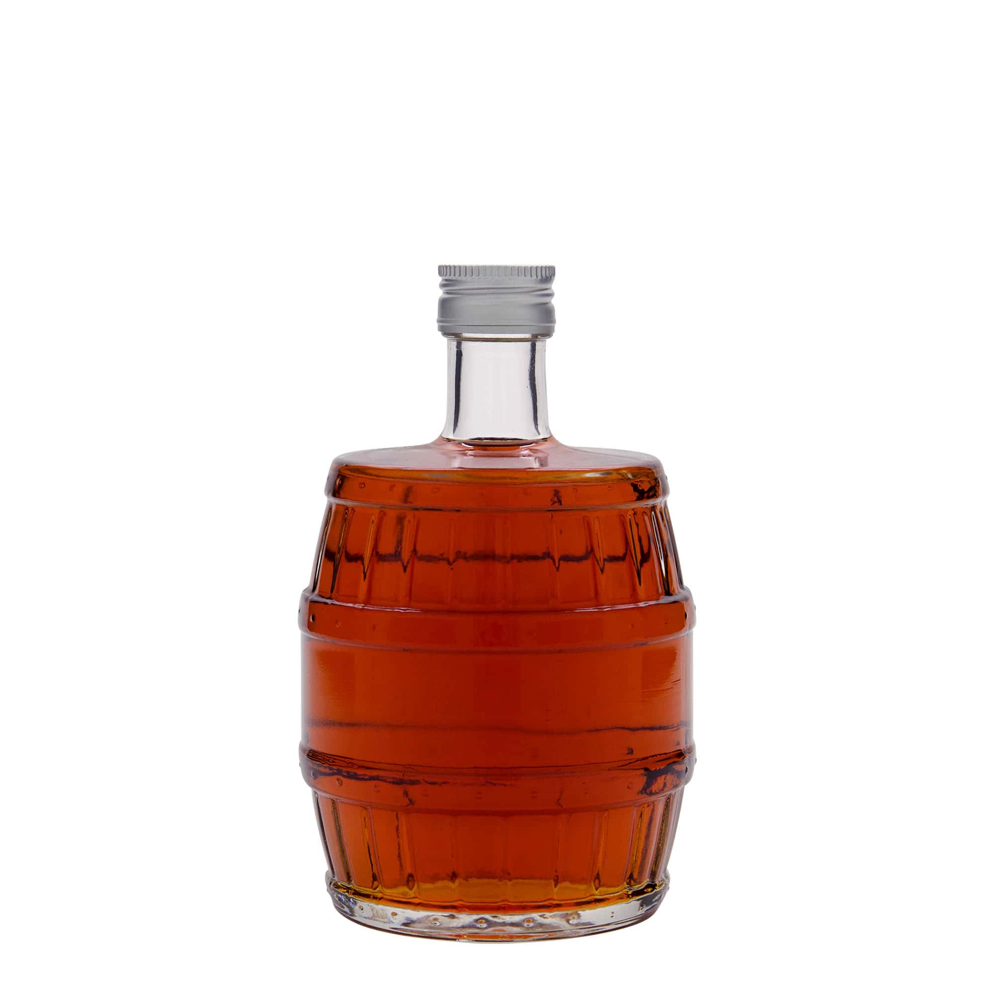 500 ml Glasflasche «Fass», Mündung: PP 28