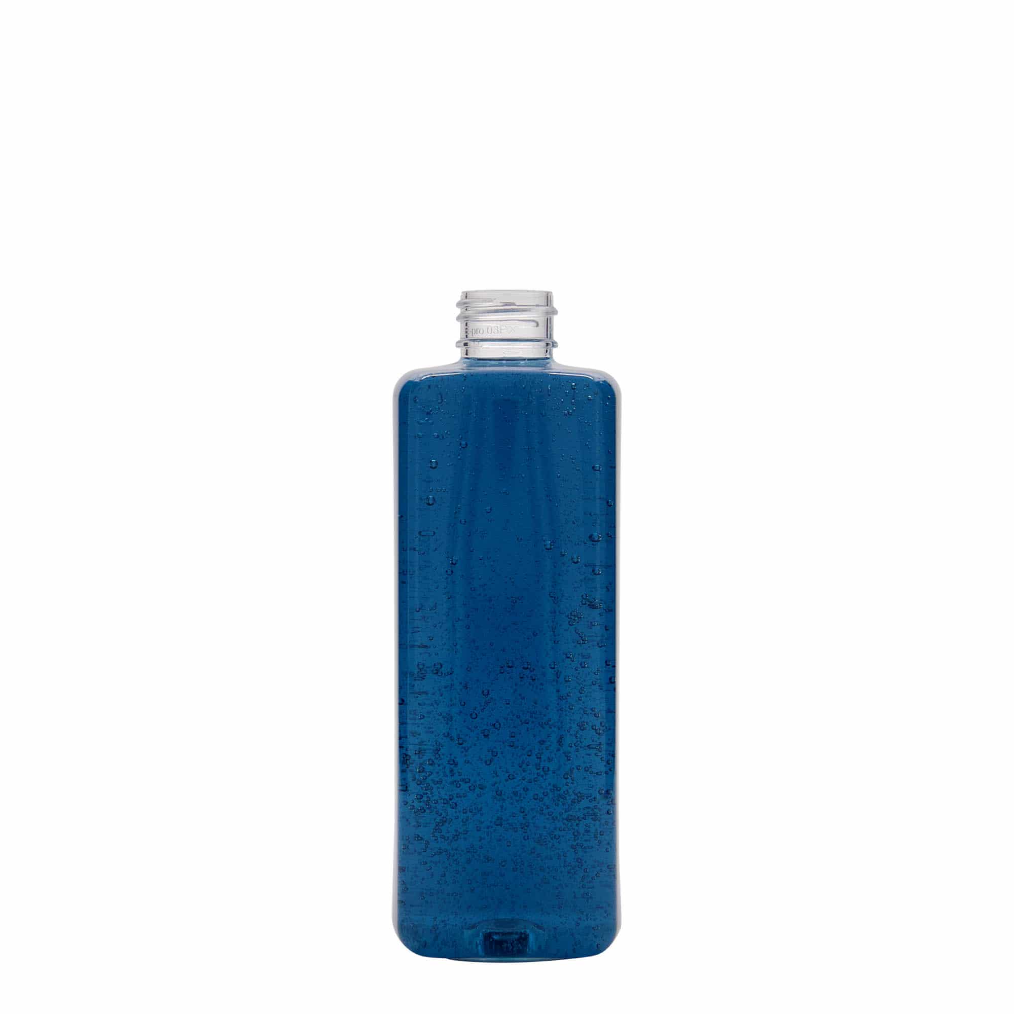 300 ml PET-Flasche 'Karl', quadratisch, Kunststoff, Mündung: 24/410