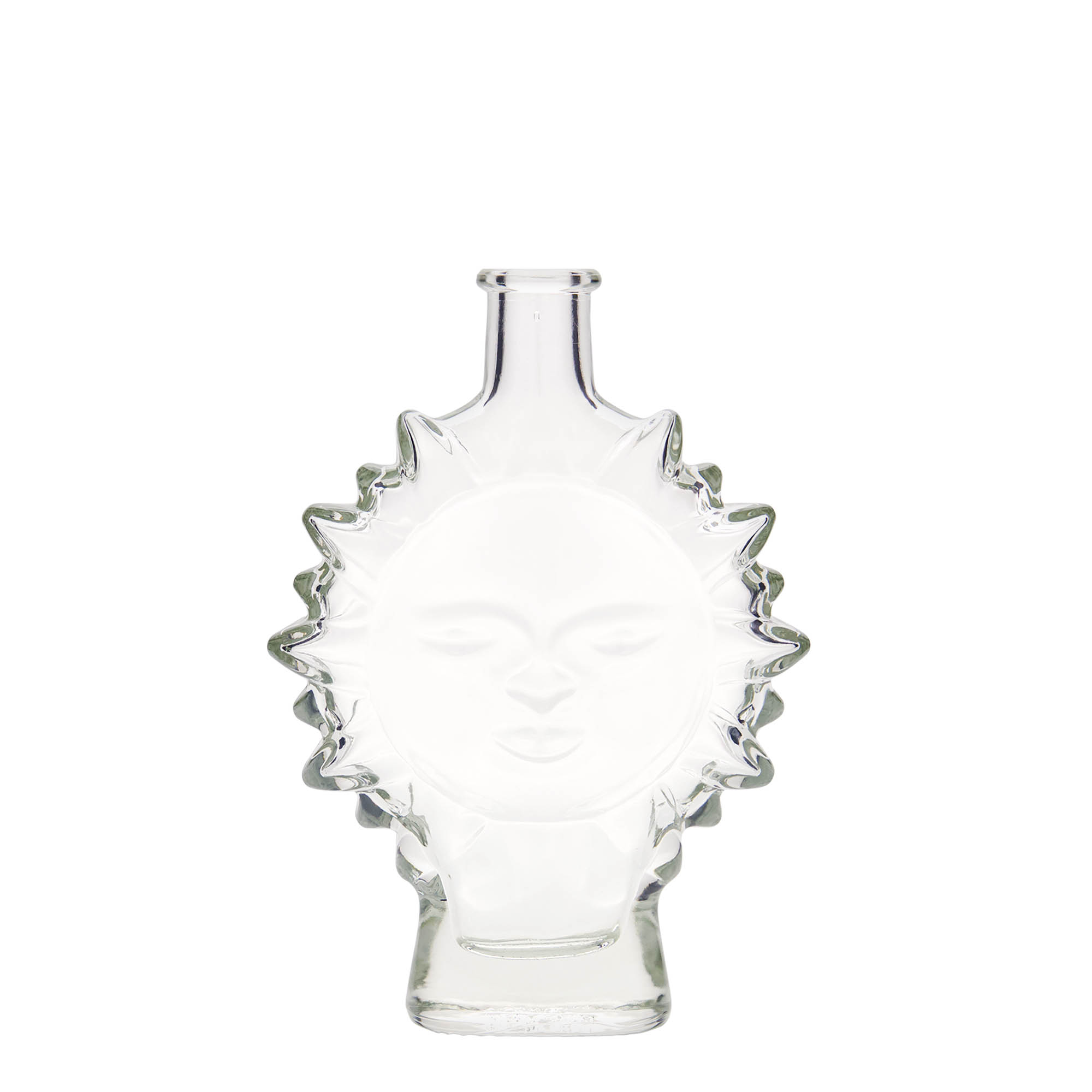 200 ml Glasflasche 'Sonne', Mündung: Kork 200 ml Glasflasche 'Sonne', Mündung: Kork