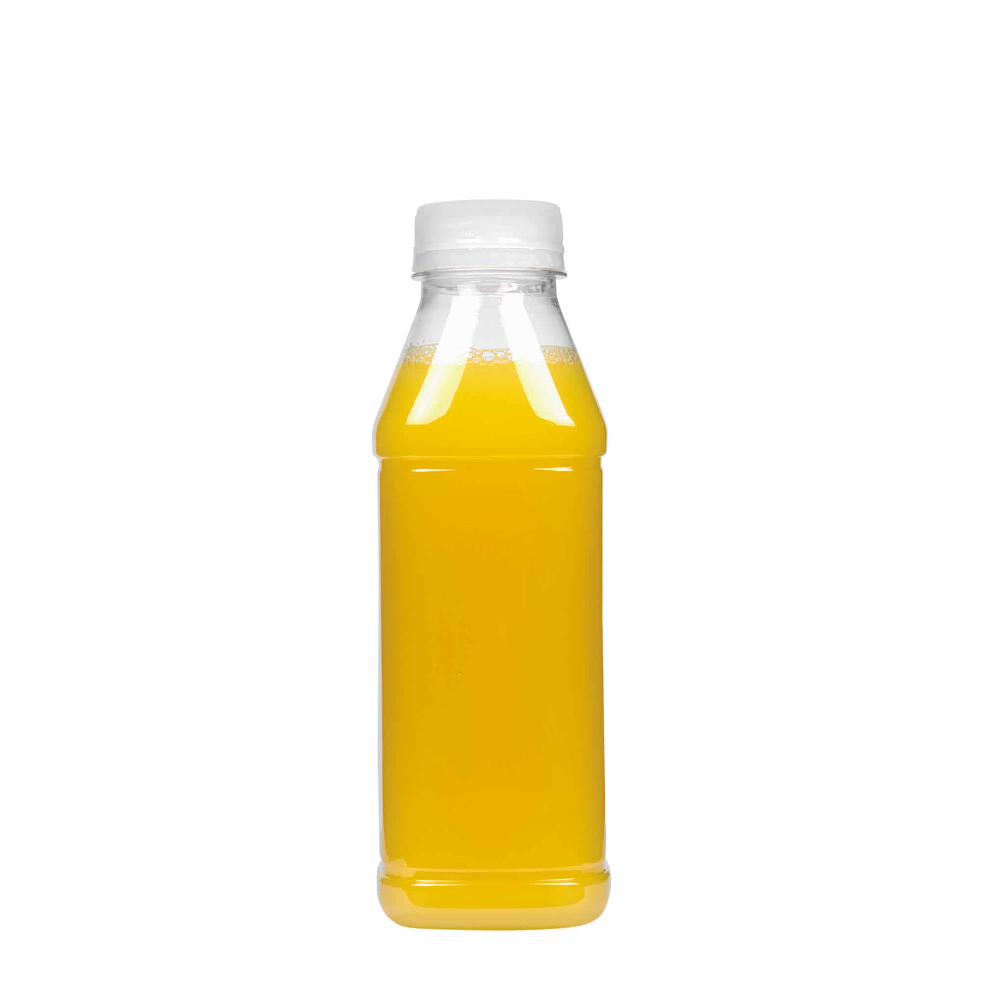 500 ml PET-Flasche «Milk and Juice Carré», quadratisch, Kunststoff, Mündung: 38 mm