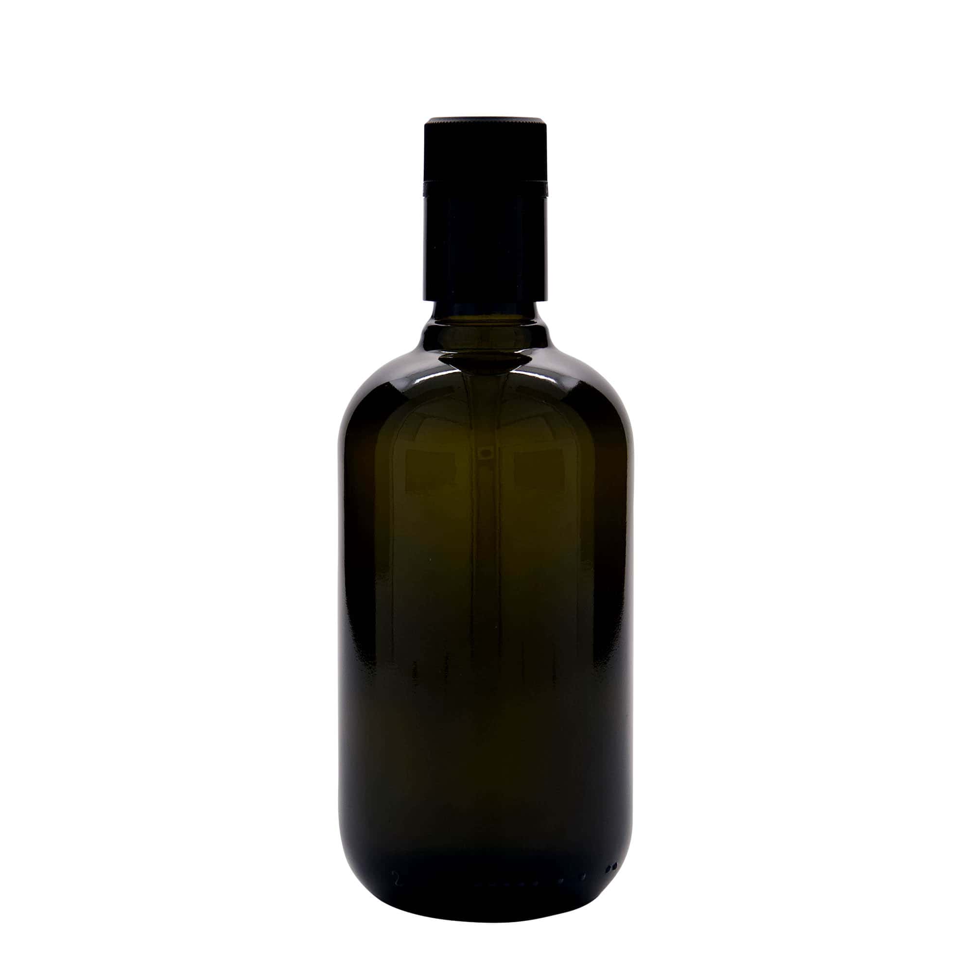 500 ml Essig-/Ölflasche 'Biolio', Glas antikgrün, Mündung: DOP