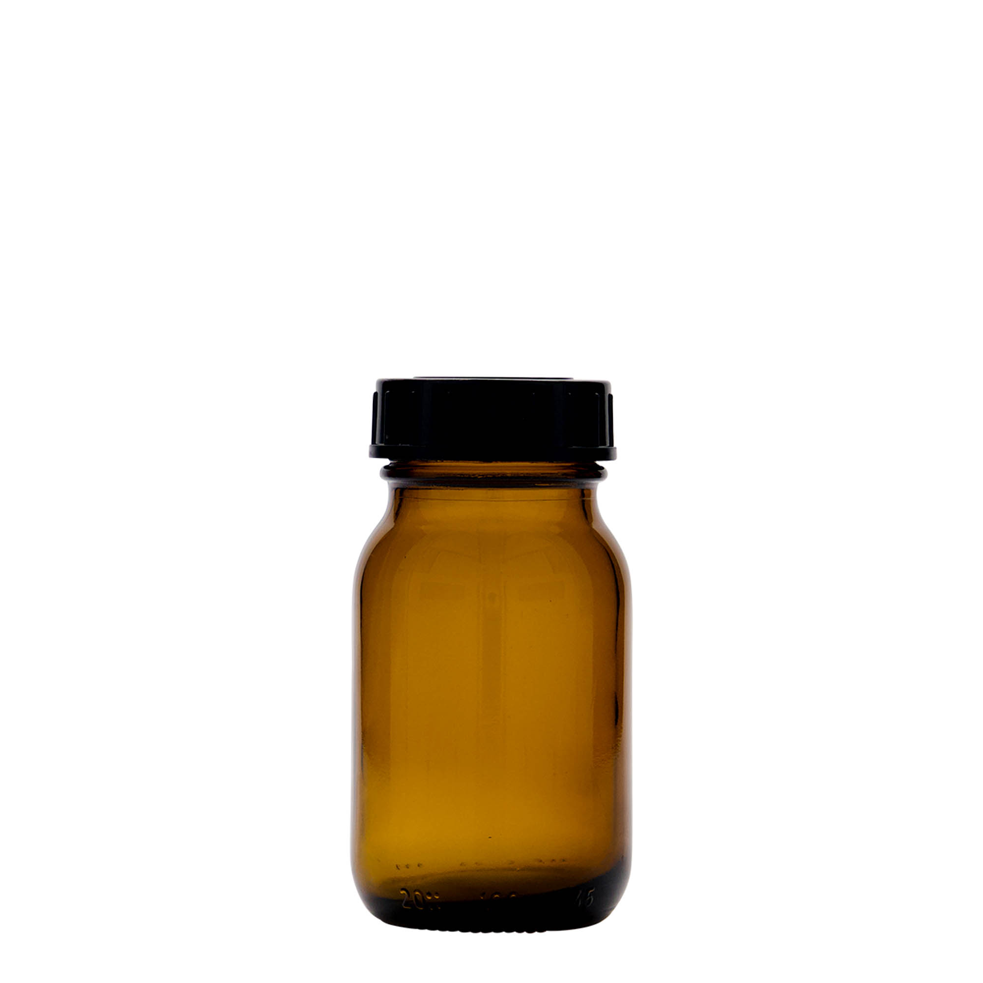 100 ml Weithalsglas, braun, Mündung: DIN 40 100 ml Weithalsglas, braun, Mündung: DIN 40