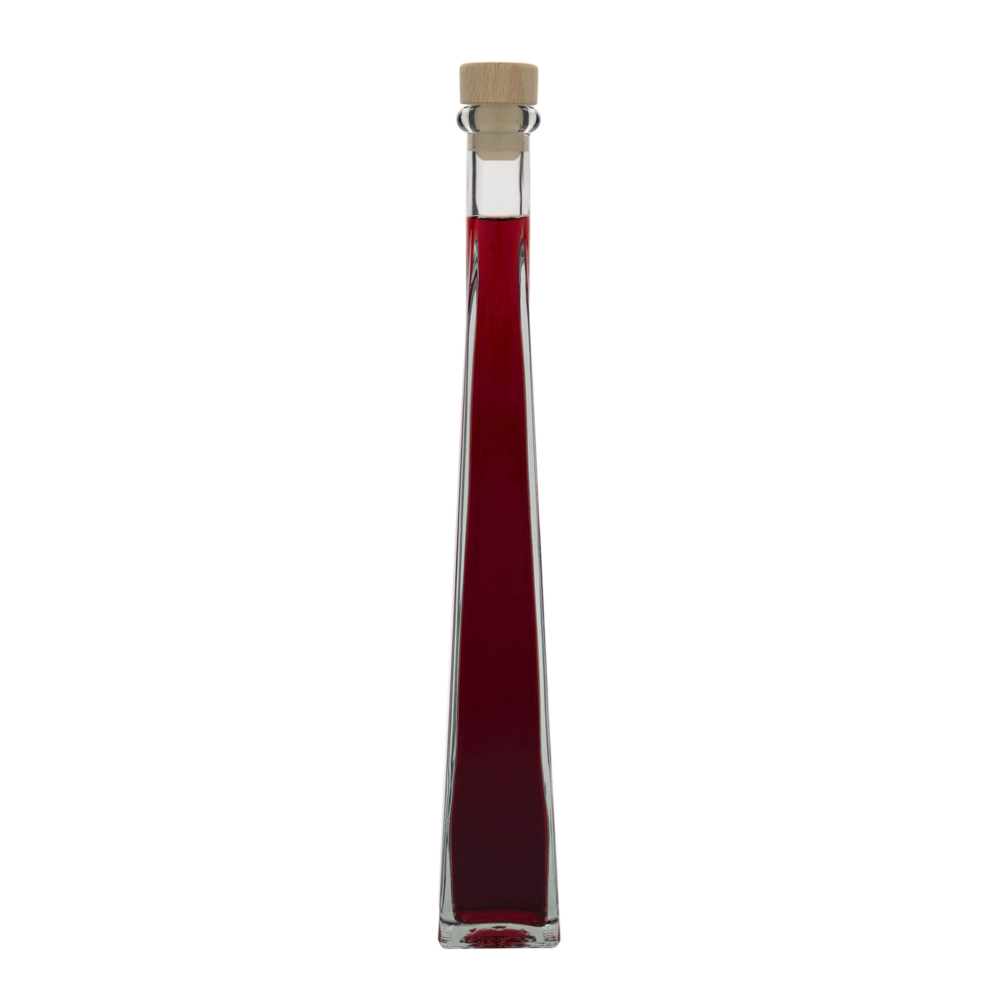 200 ml Glasflasche 'Dama Quadrato', quadratisch, Mündung: Kork 200 ml Glasflasche 'Dama Quadrato', quadratisch, Mündung: Kork