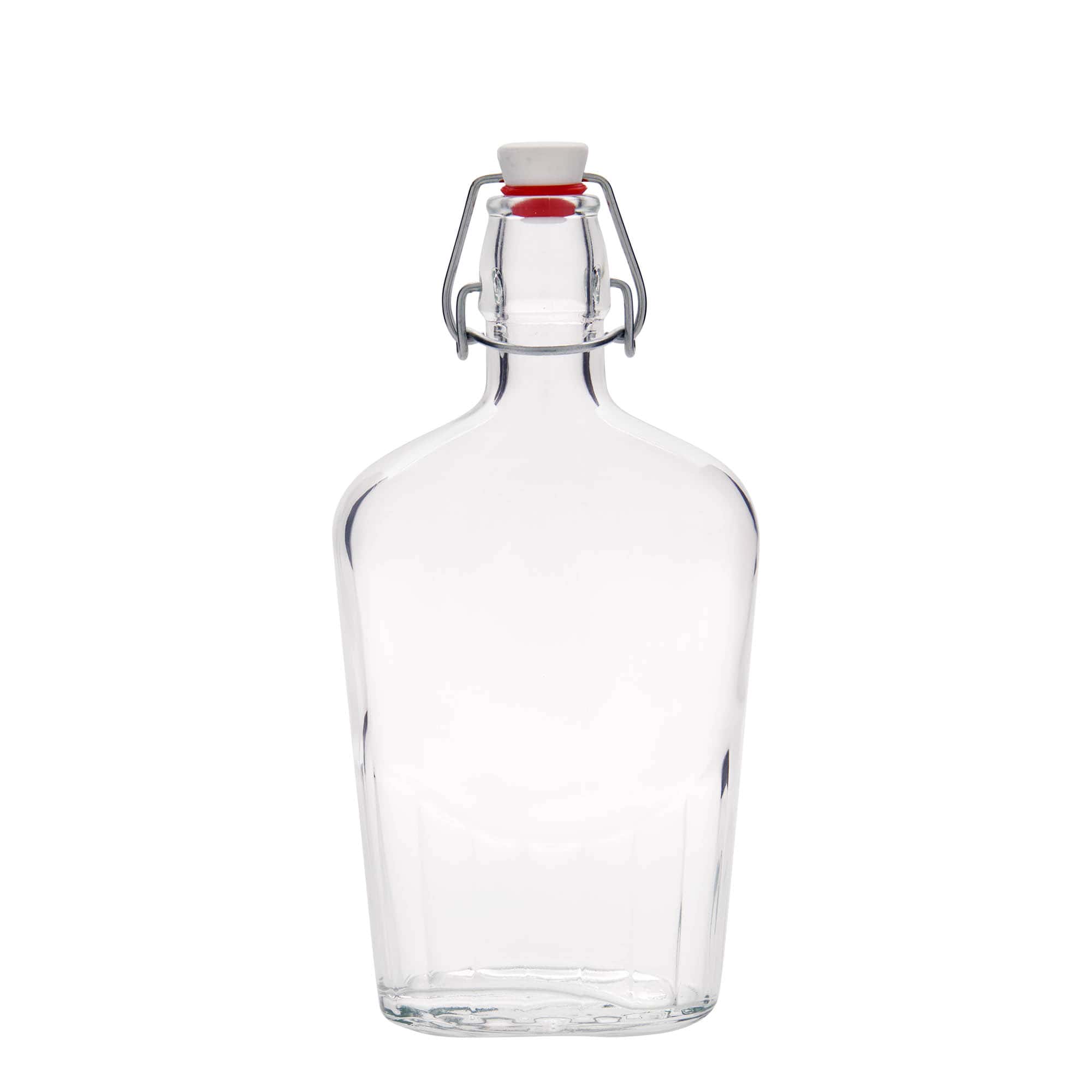 500 ml Glasflasche «Fiaschetta», oval, Mündung: Bügelverschluss