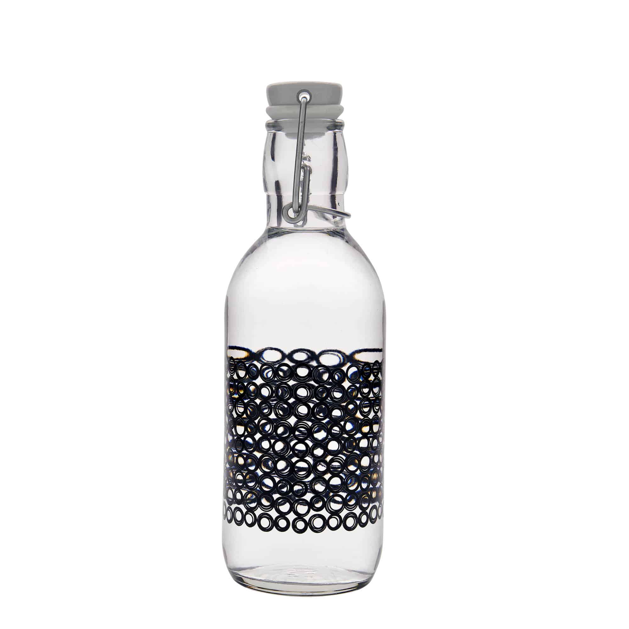 500 ml Glasflasche «Emilia», Motiv: Circola nero, Mündung: Bügelverschluss