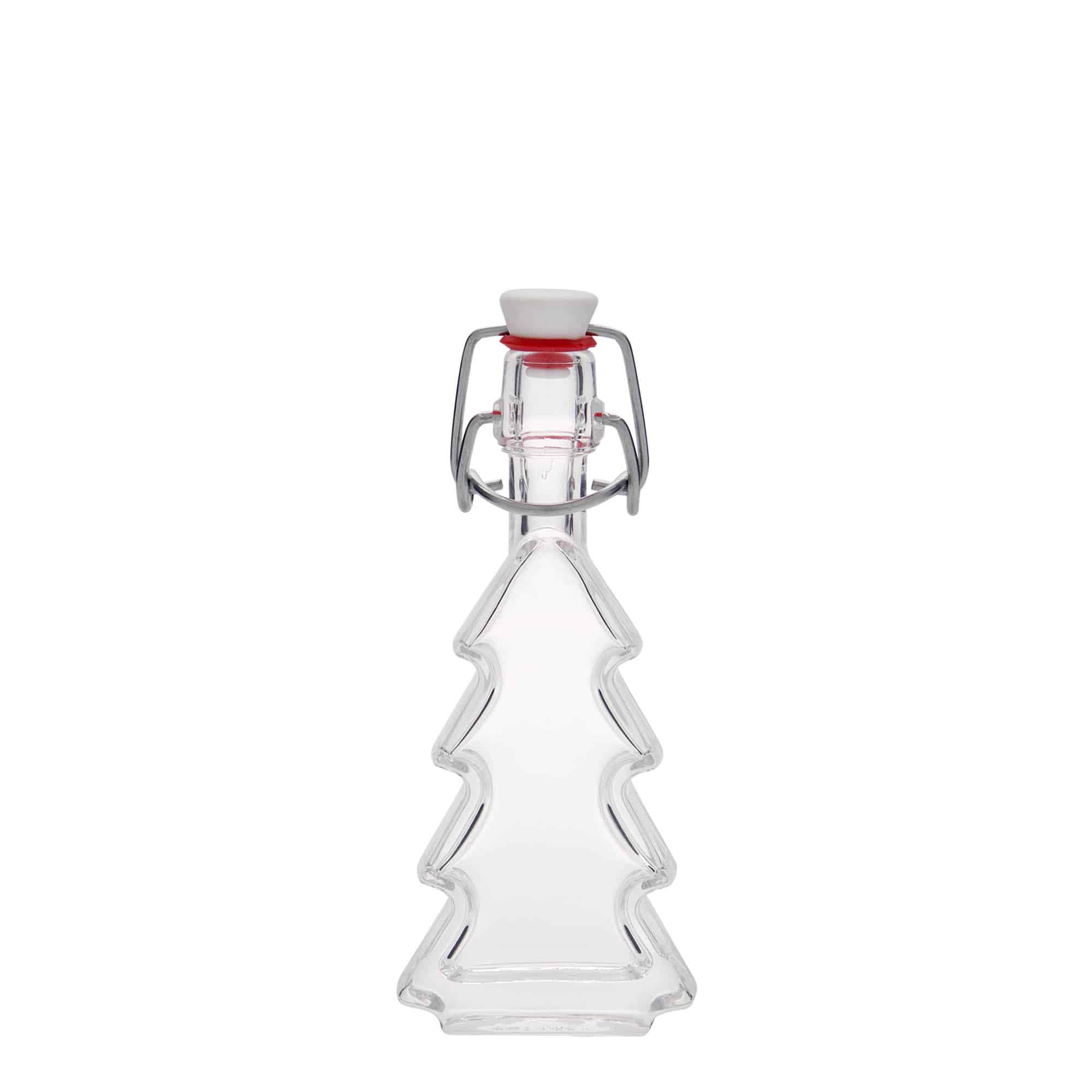 40 ml Glasflasche «Tannenbaum», Mündung: Bügelverschluss