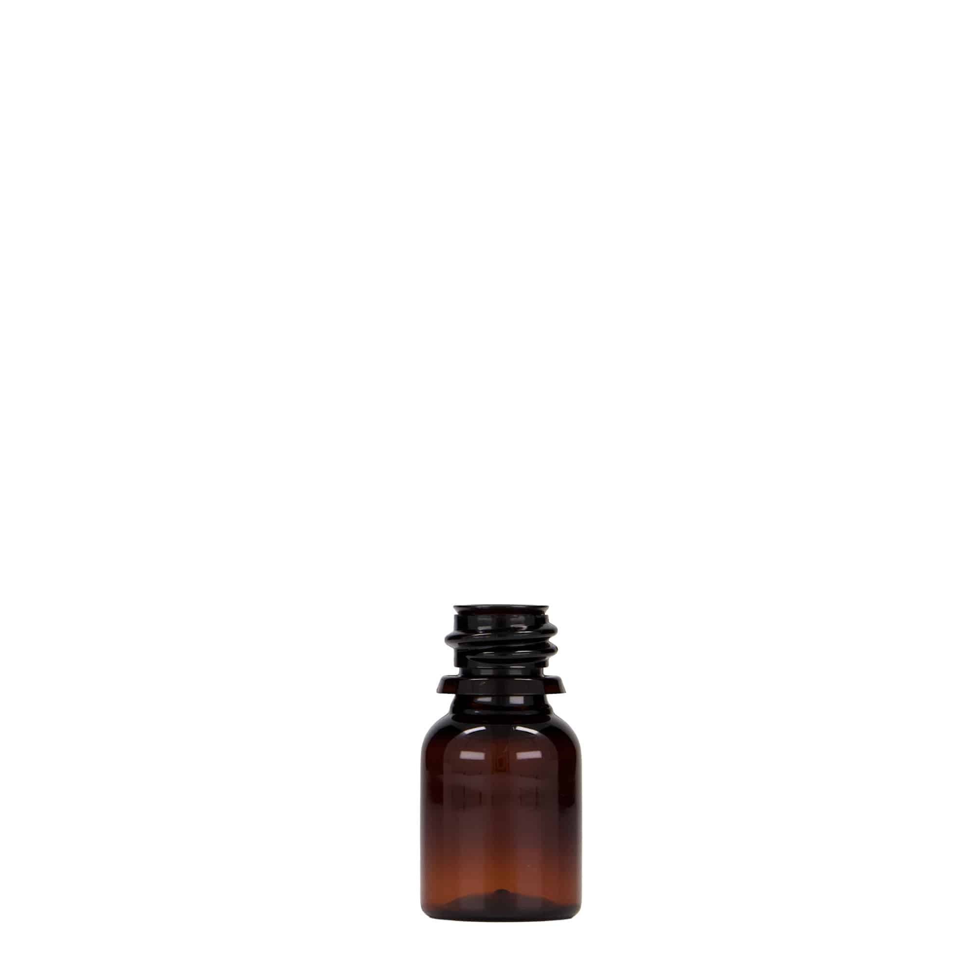 10 ml PET-Medizinflasche «Easy Living», braun, Kunststoff, Mündung: DIN 18