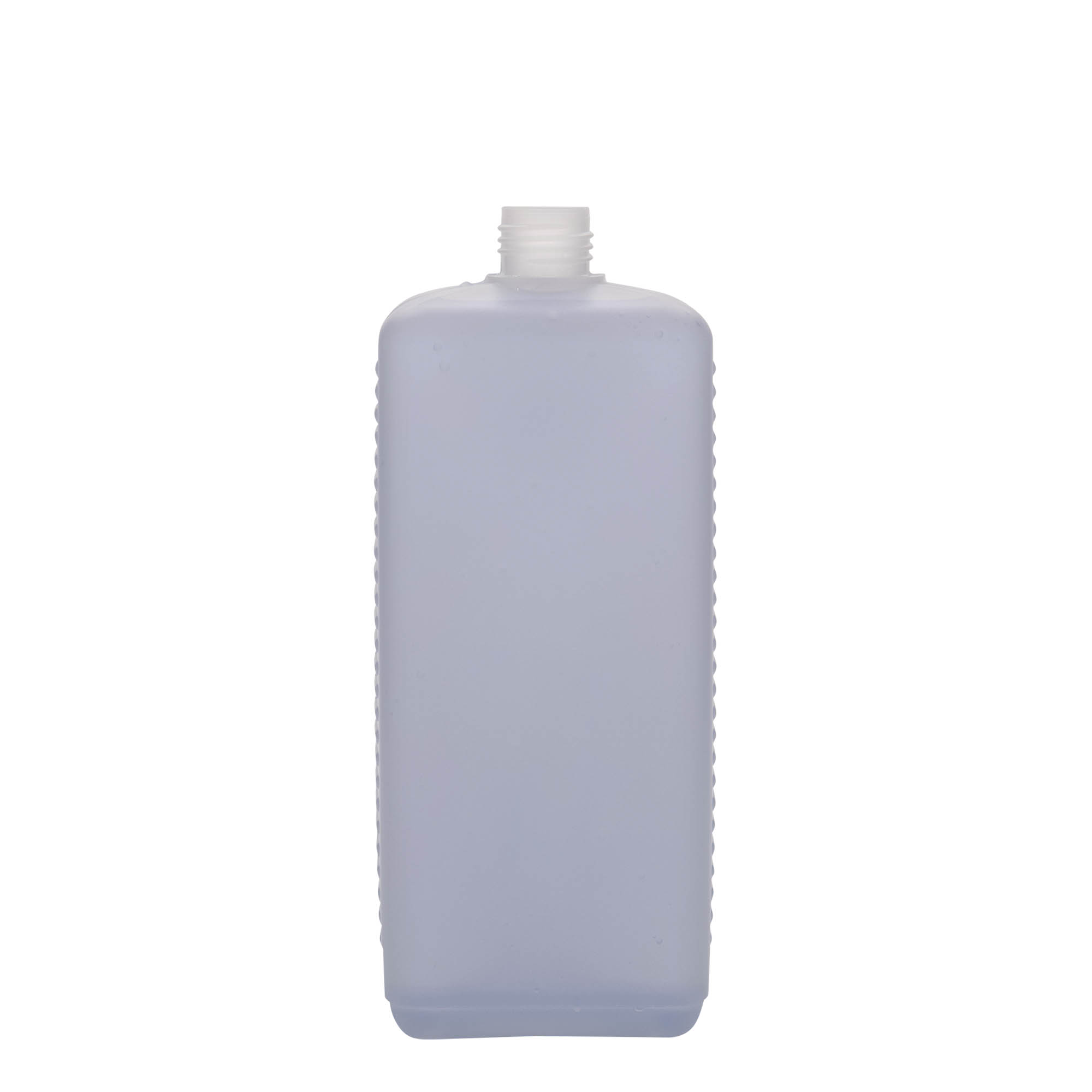 1.000 ml Kanisterflasche, rechteckig, HDPE-Kunststoff, natur, Mündung: DIN 25 EPE