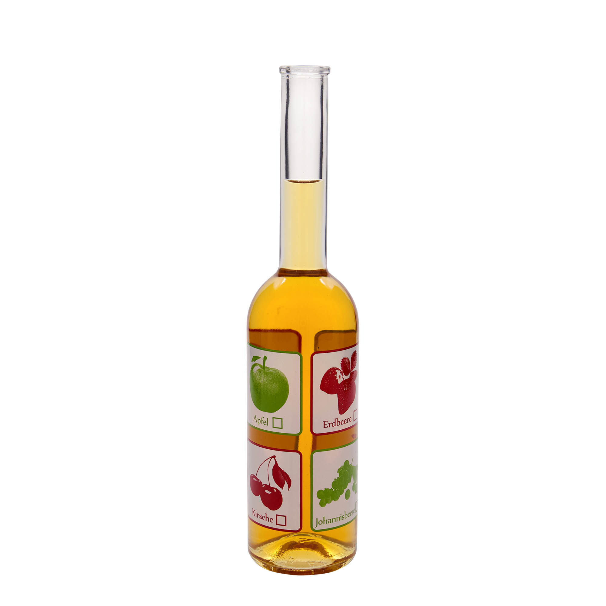 500 ml Glasflasche «Opera», Motiv: Früchte, Mündung: Kork