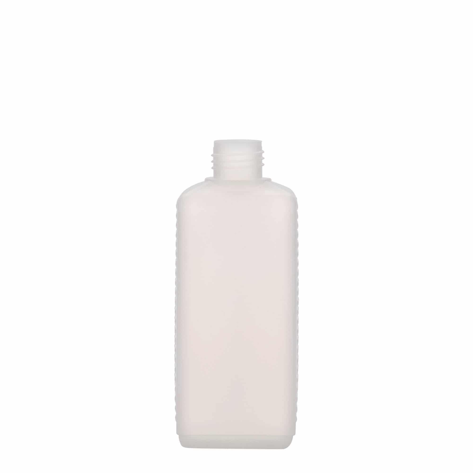 250 ml Kanisterflasche, rechteckig, HDPE-Kunststoff, natur, Mündung: DIN 25 EPE 250 ml Kanisterflasche, rechteckig, HDPE-Kunststoff, natur, Mündung: DIN 25 EPE