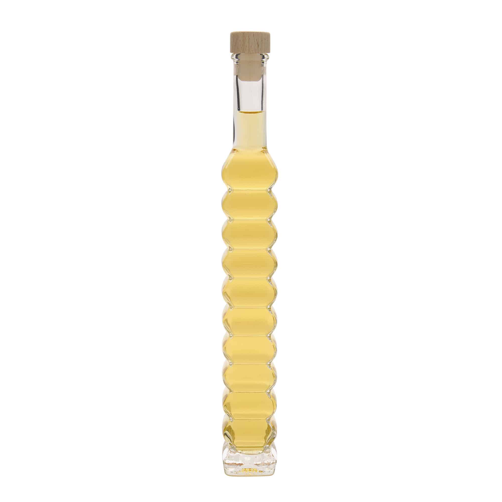 200 ml Glasflasche «Roma», quadratisch, Mündung: Kork