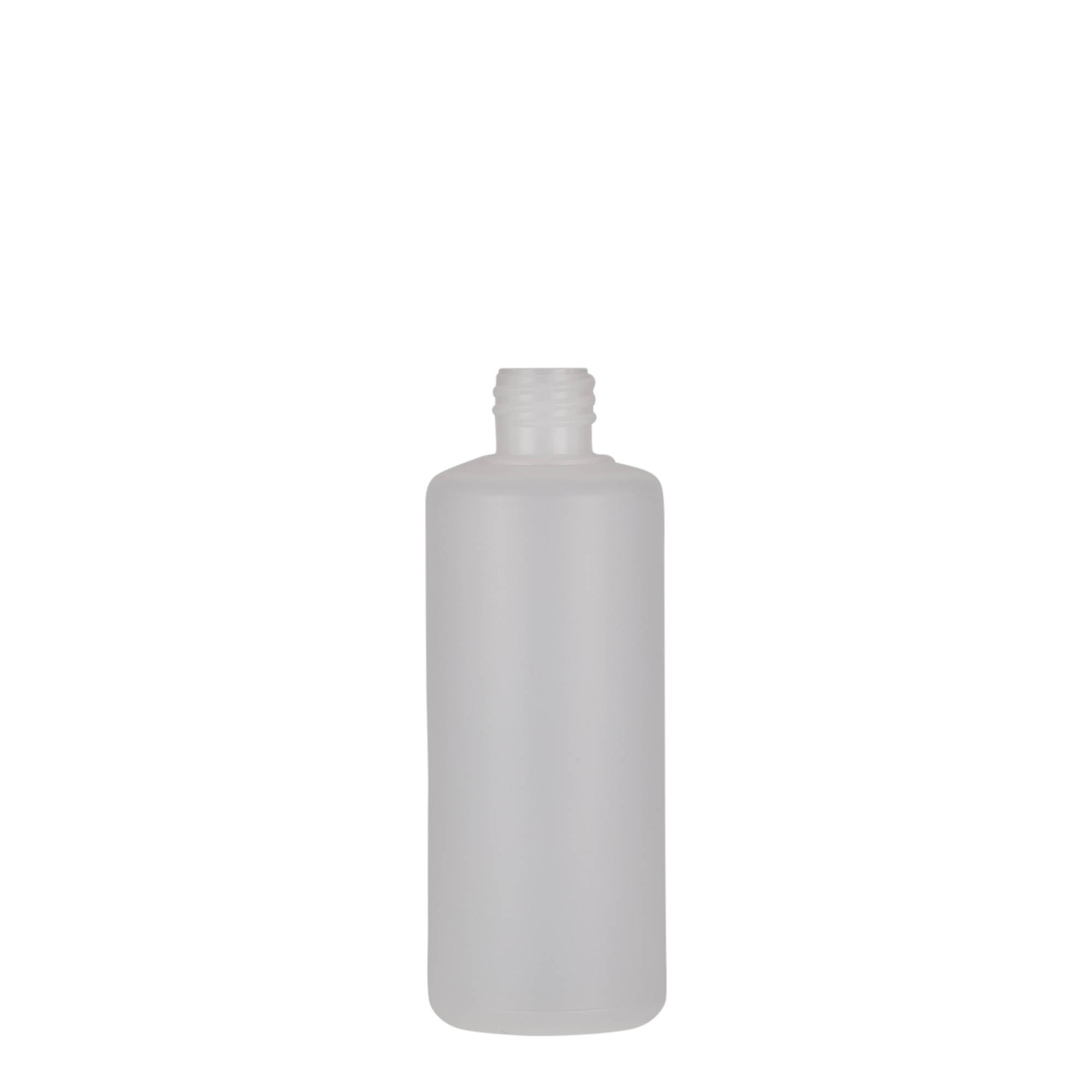 100 ml Rundflasche, PE-Kunststoff, natur, Mündung: Schraubverschluss 100 ml Rundflasche, PE-Kunststoff, natur, Mündung: Schraubverschluss