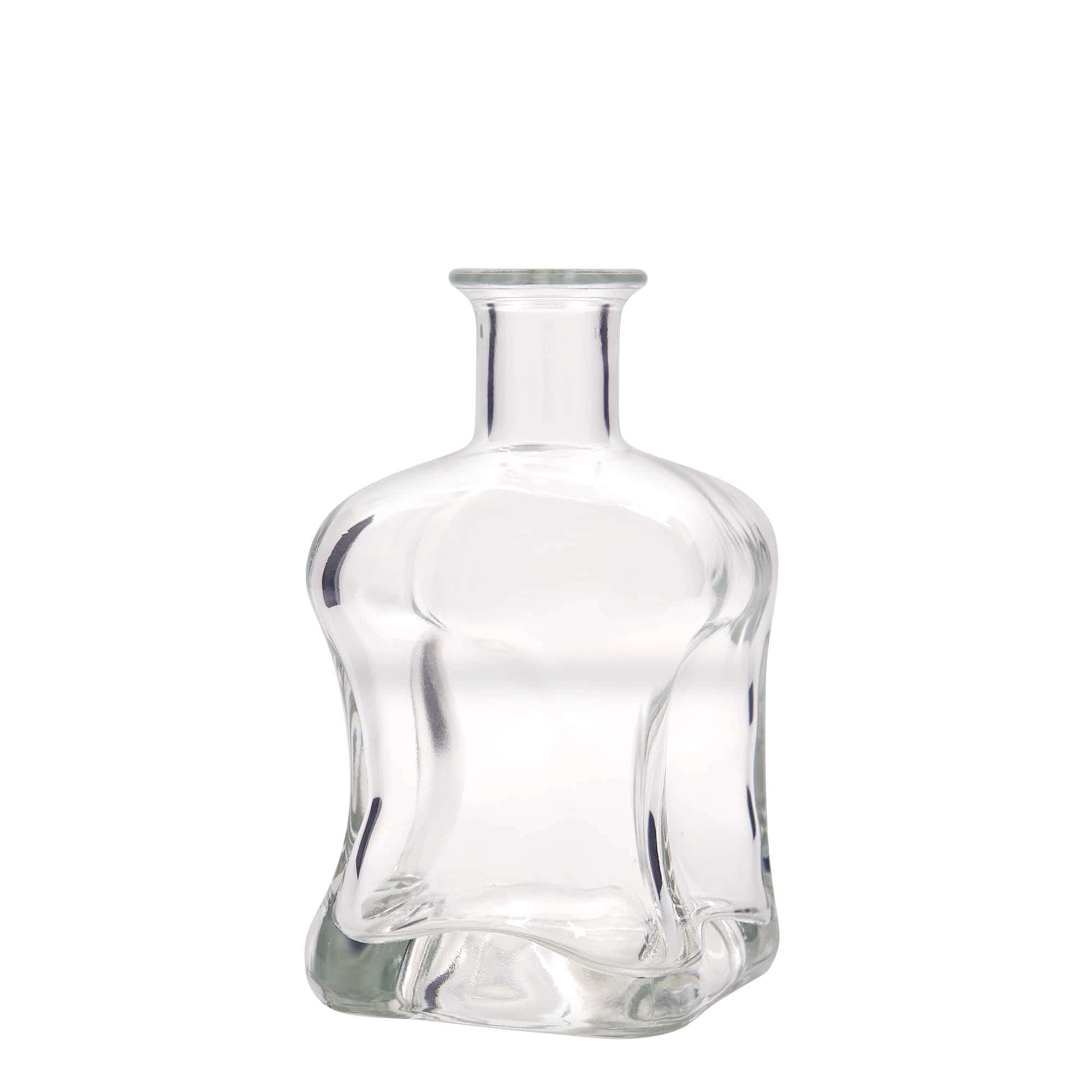 500 ml Glasflasche 'Dublin', quadratisch, Mündung: Kork 500 ml Glasflasche 'Dublin', quadratisch, Mündung: Kork