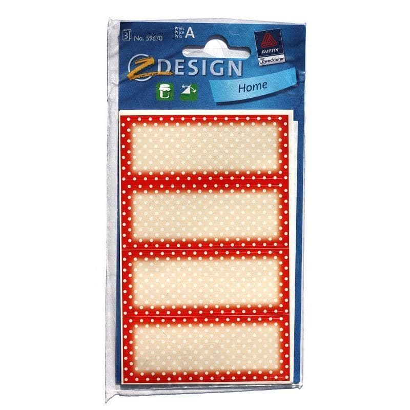 Zweckform Etiketten 'Red Dots', rechteckig, Papier, rot Zweckform Etiketten 'Red Dots', rechteckig, Papier, rot