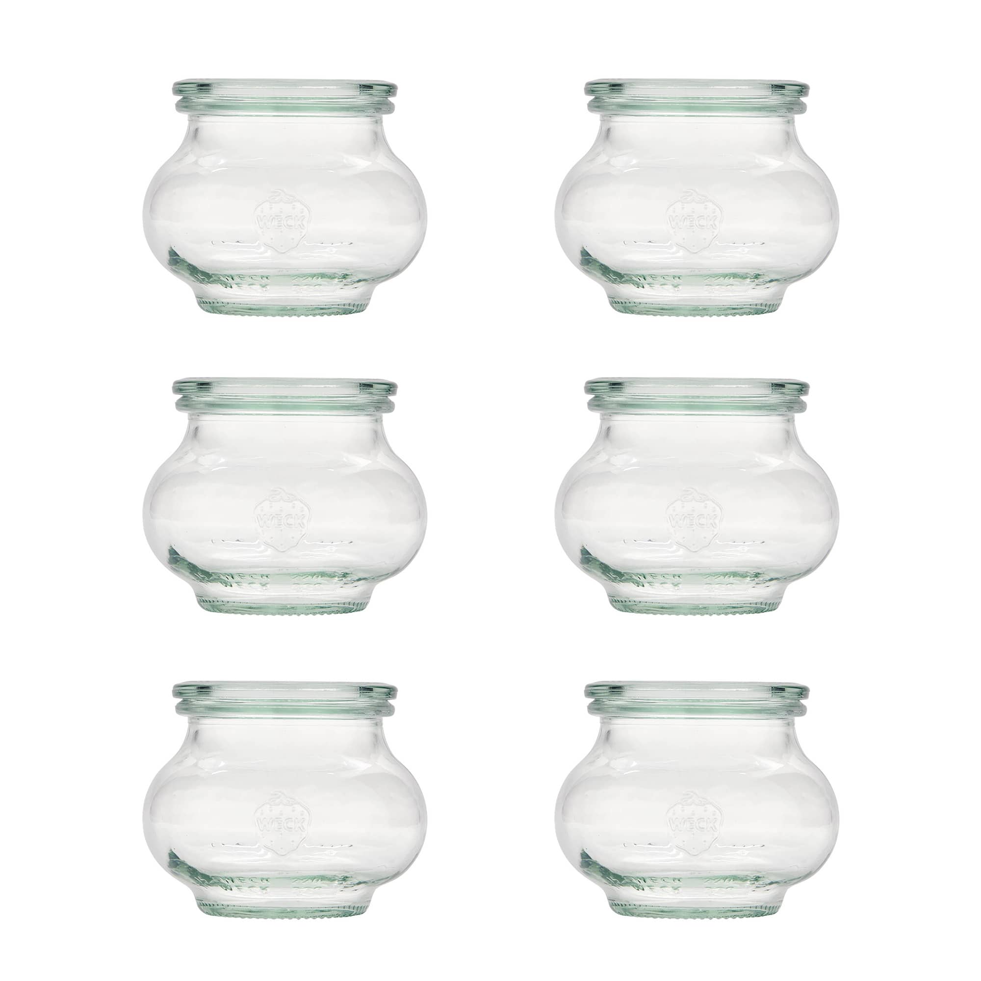 6x 220 ml WECK-Schmuckglas mit Glasdeckel RR 60