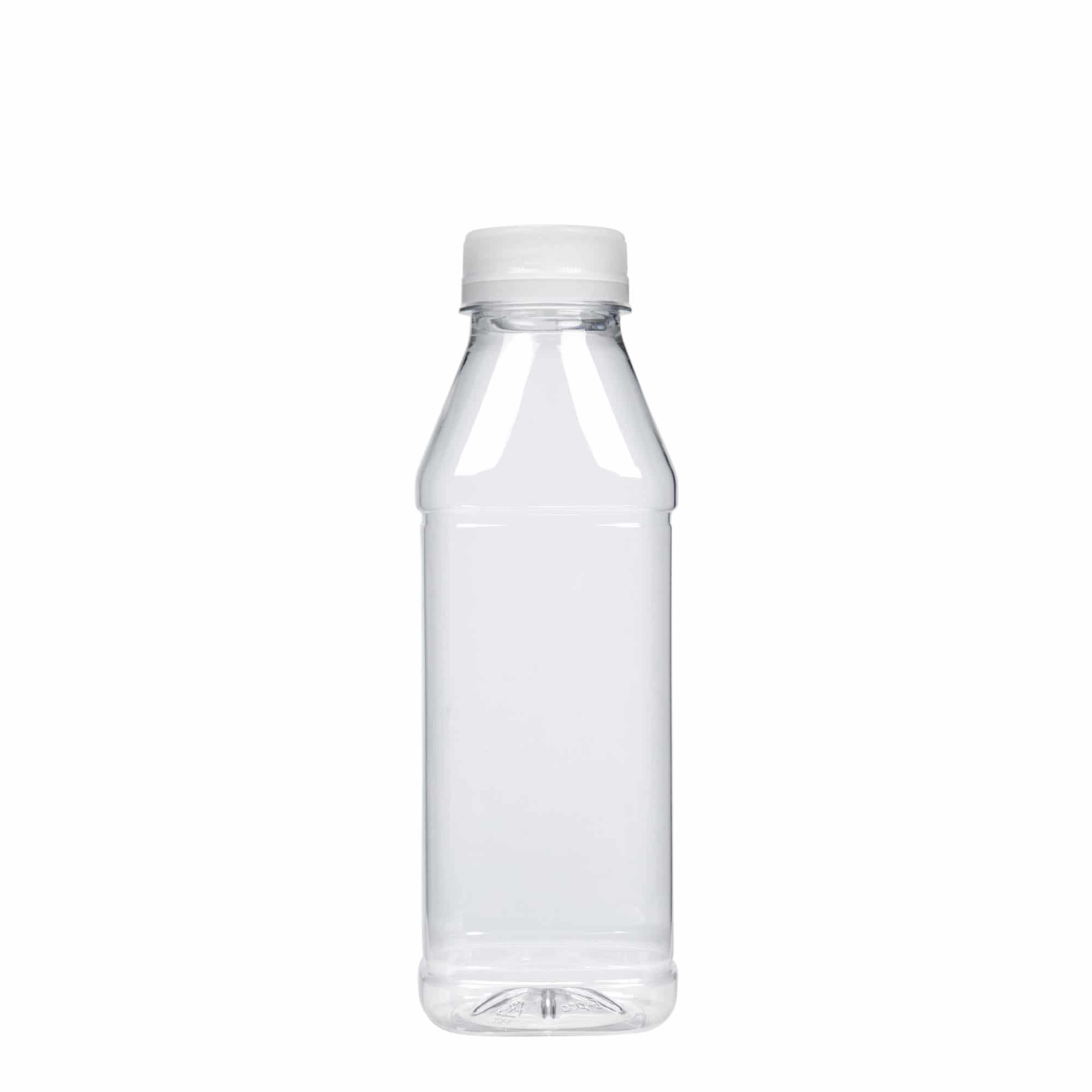 500 ml PET-Flasche «Milk and Juice Carré», quadratisch, Kunststoff, Mündung: 38 mm