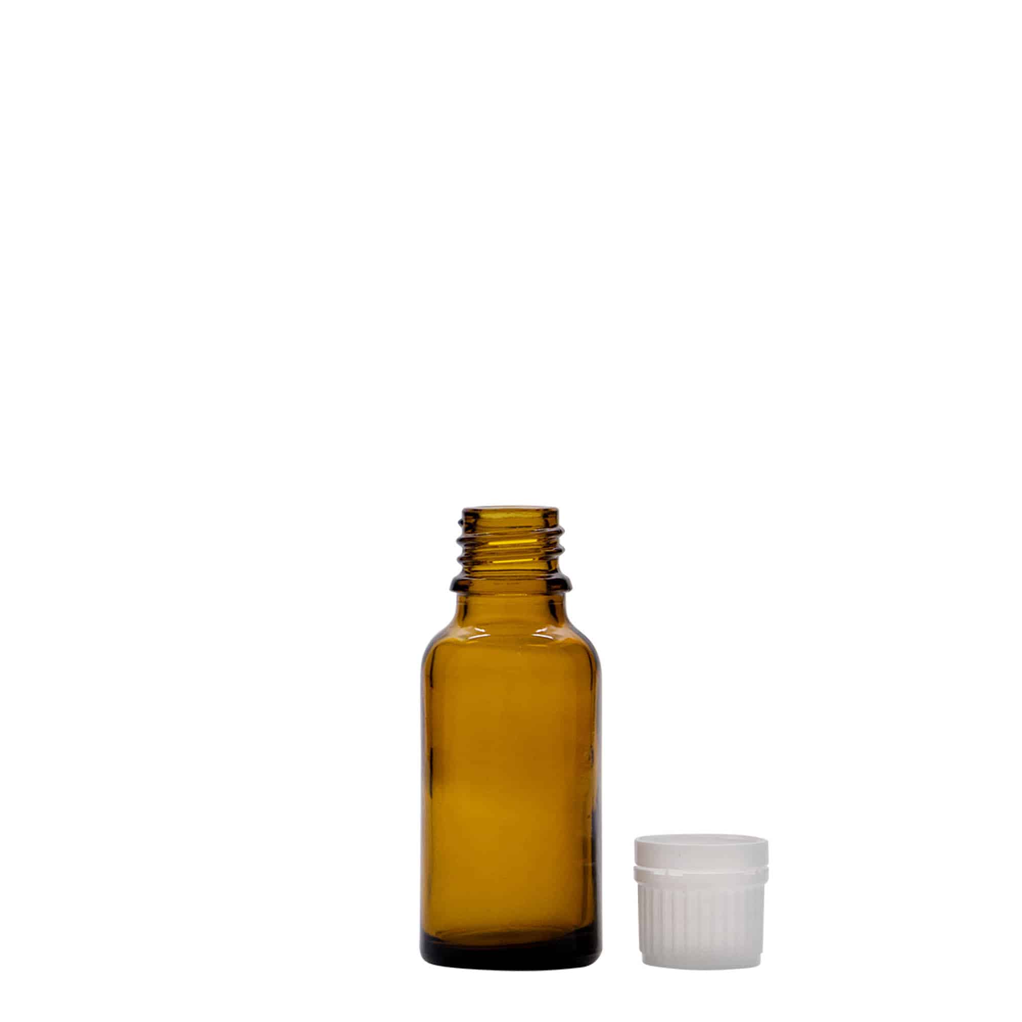 20 ml Medizinflasche, Glas, braun, Mündung: DIN 18