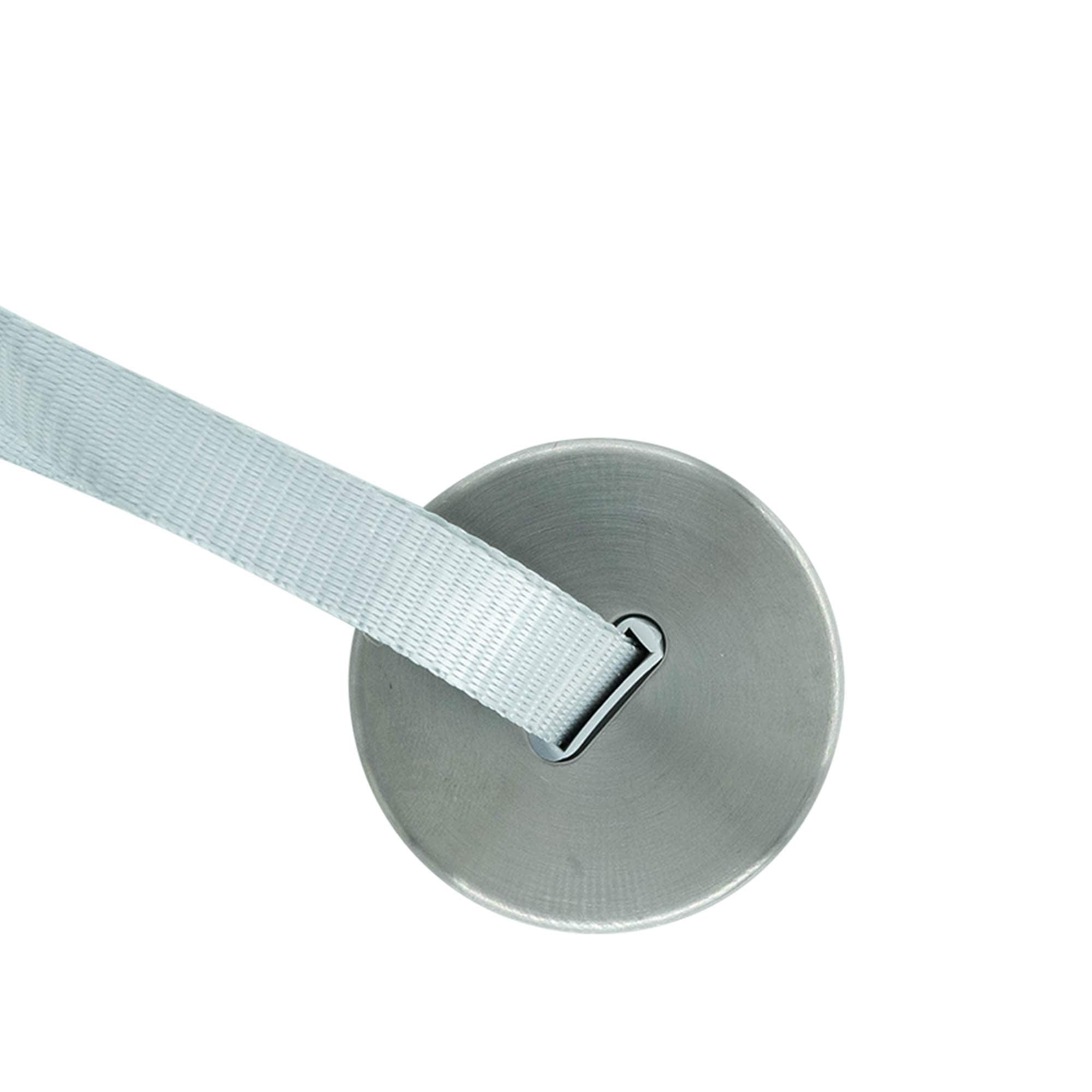 Schraubdeckel 'Perseus' mit Band, Metall, silber