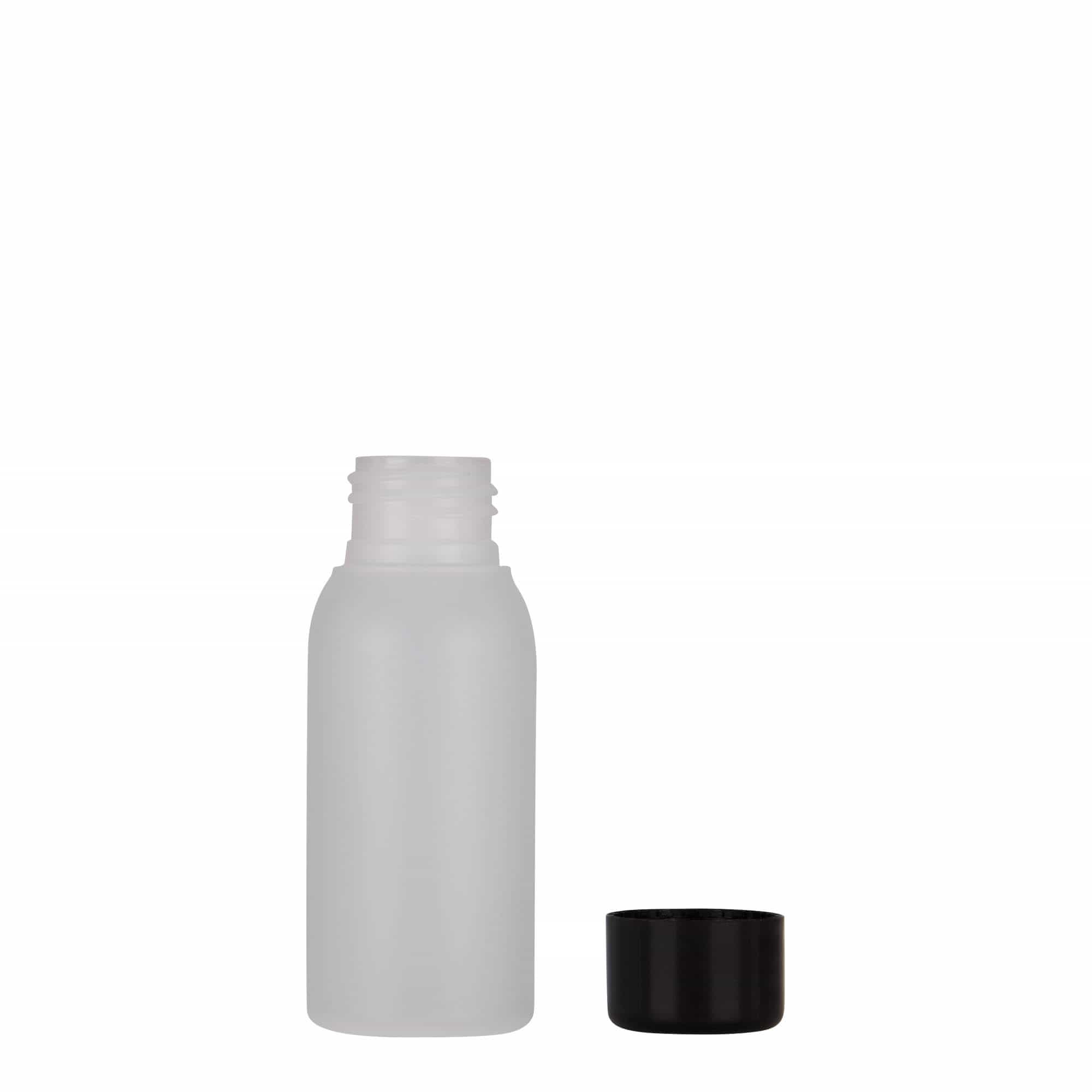 50 ml Kunststoffflasche «Tuffy», HDPE, natur, Mündung:  24/410