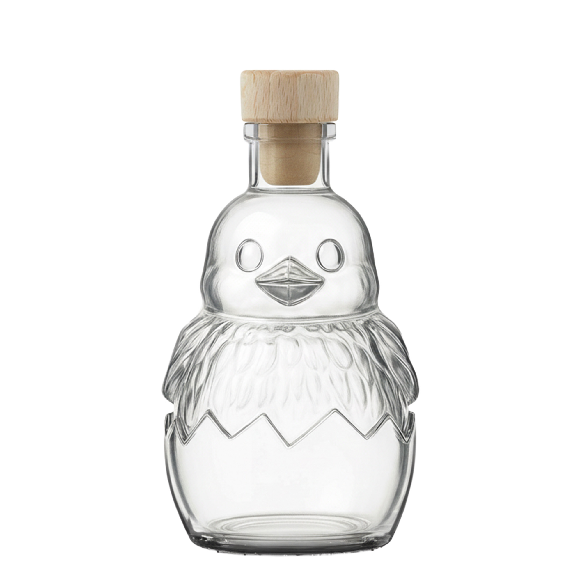200 ml Glasflasche 'Küken, Mündung: Kork 200 ml Glasflasche 'Küken, Mündung: Kork