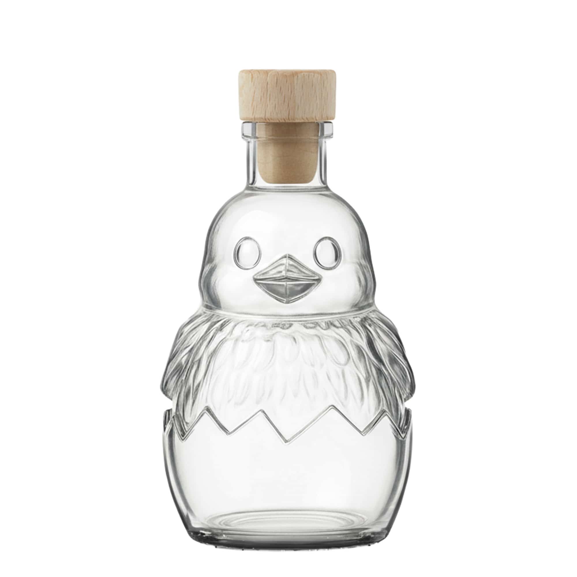 200 ml Glasflasche 'Küken, Mündung: Kork