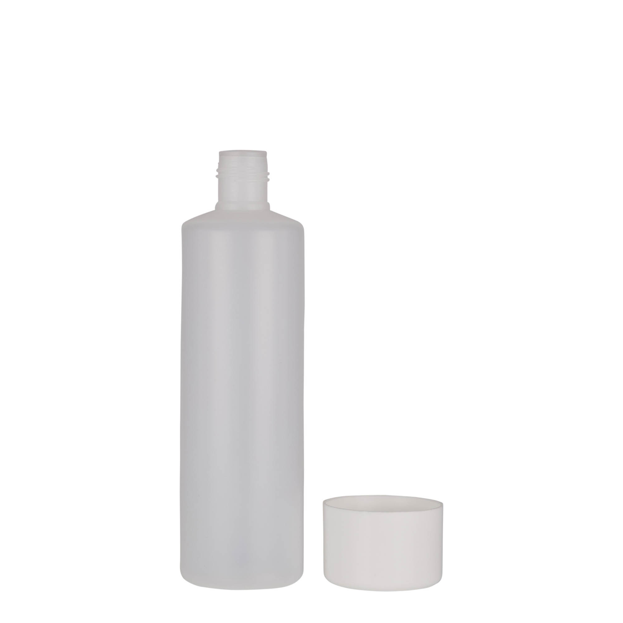 250 ml Rundflasche, PE-Kunststoff, natur, Mündung: Schraubverschluss 250 ml Rundflasche, PE-Kunststoff, natur, Mündung: Schraubverschluss