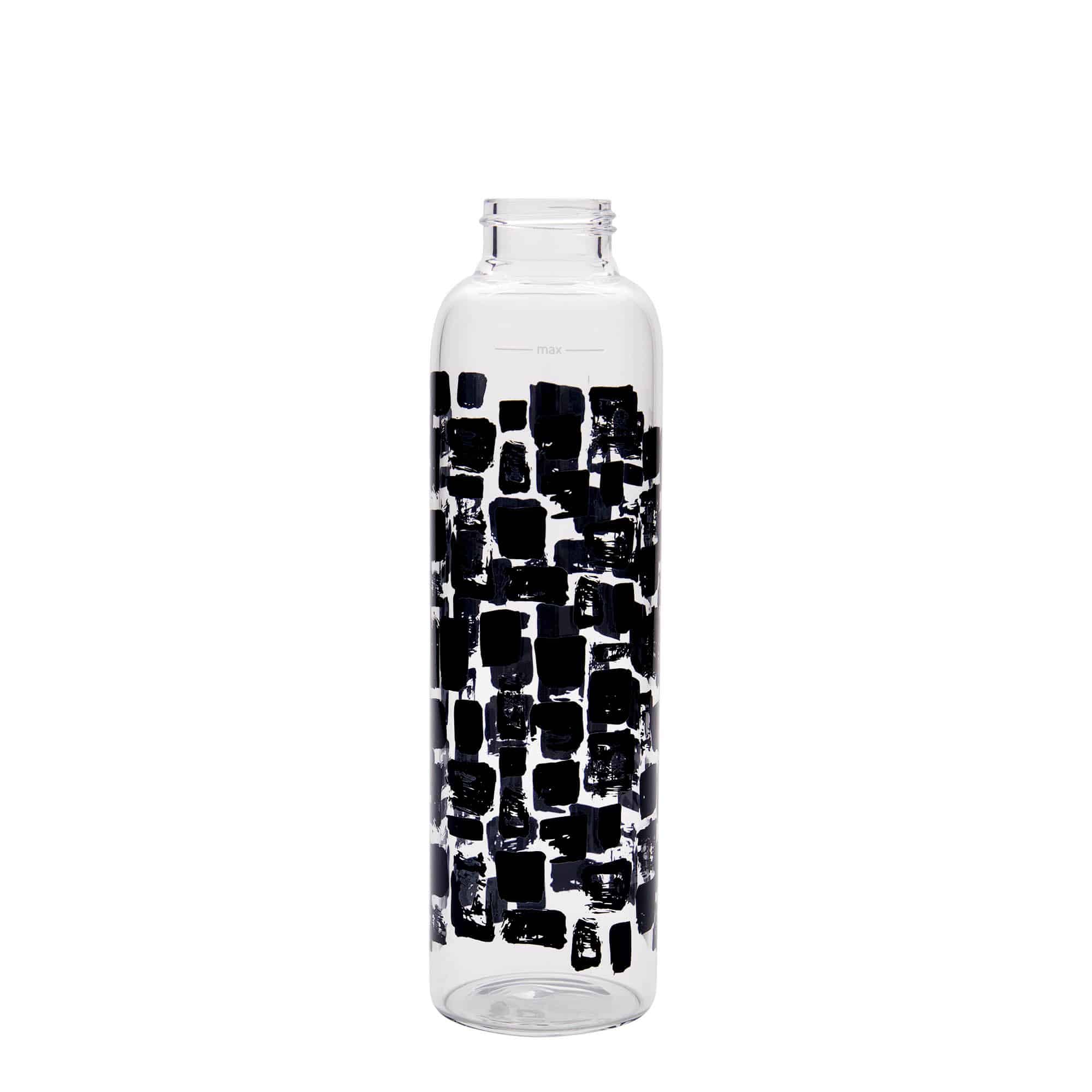 500 ml Trinkflasche 'Perseus - Schwarze Rechtecke', Mündung: Schraubverschluss 500 ml Trinkflasche 'Perseus - Schwarze Rechtecke', Mündung: Schraubverschluss