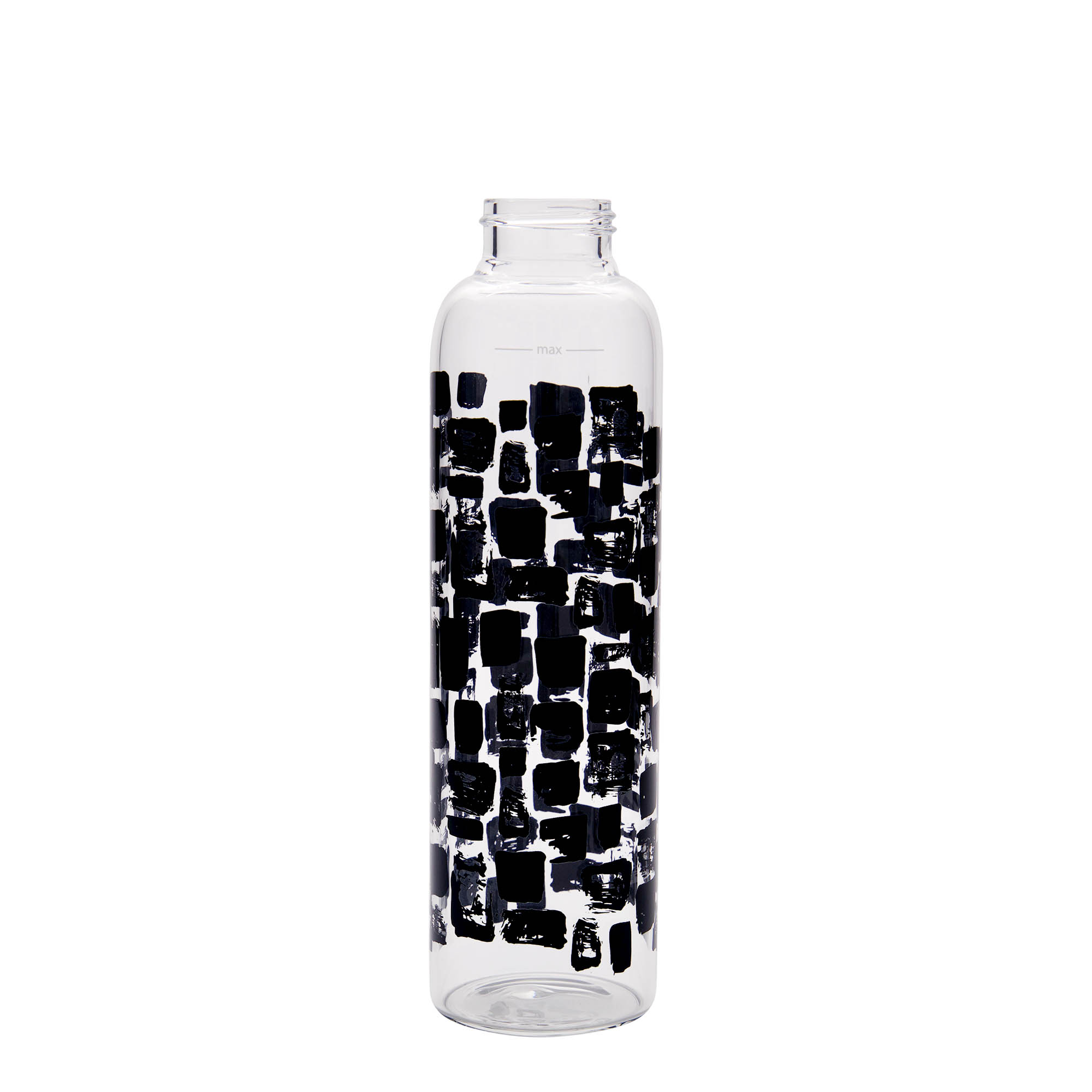 500 ml Trinkflasche «Perseus - Schwarze Rechtecke», Mündung: Schraubverschluss