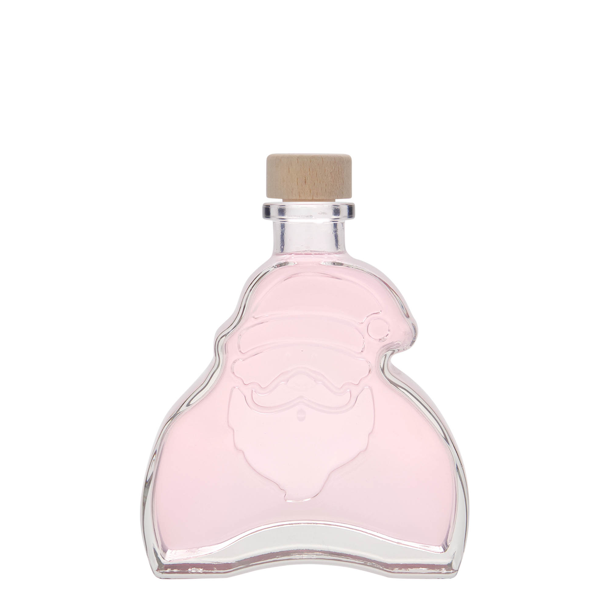 200 ml Glasflasche «Santa Claus», Mündung: Kork