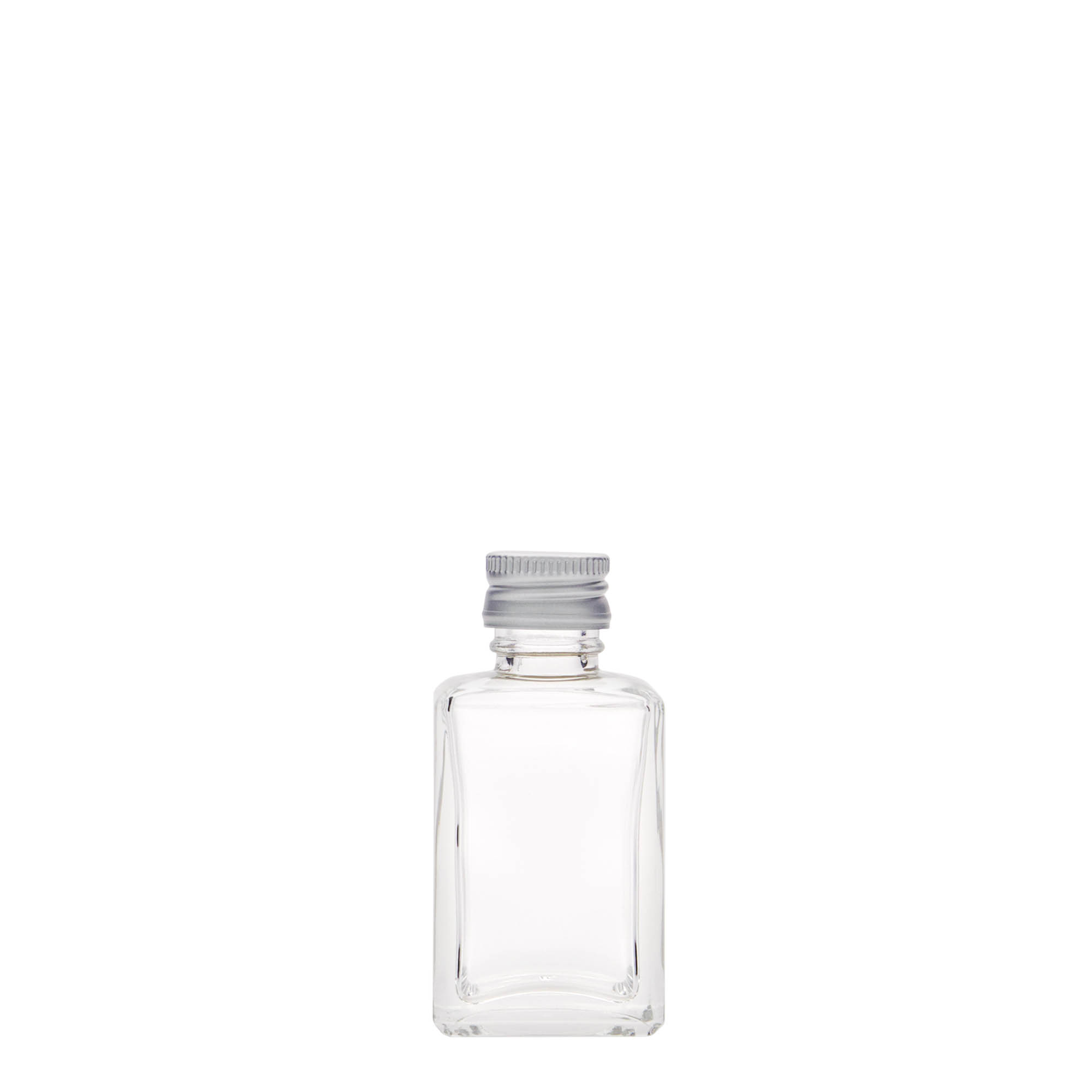 30 ml Glasflasche «Tamme», quadratisch, Mündung: PP 18