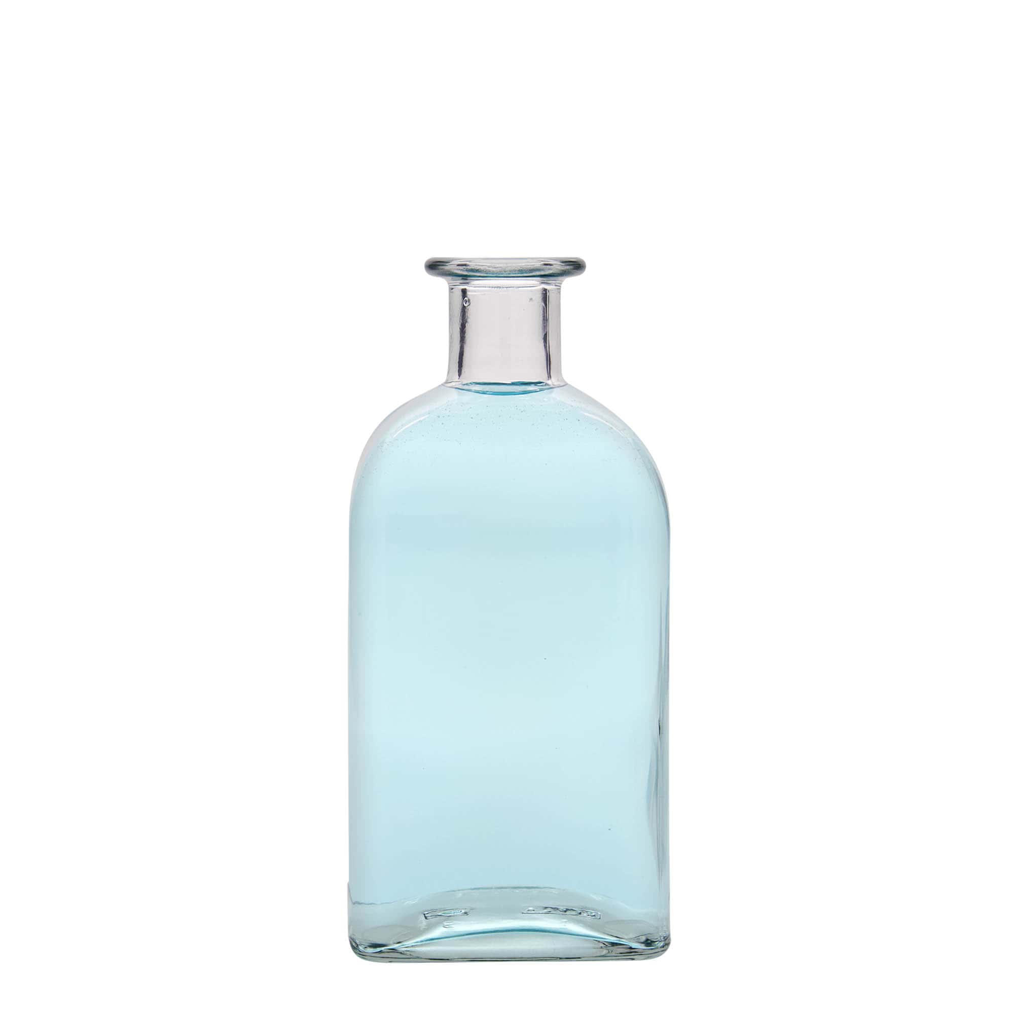 500 ml Glasflasche Apotheker Carré, quadratisch, Mündung: Kork