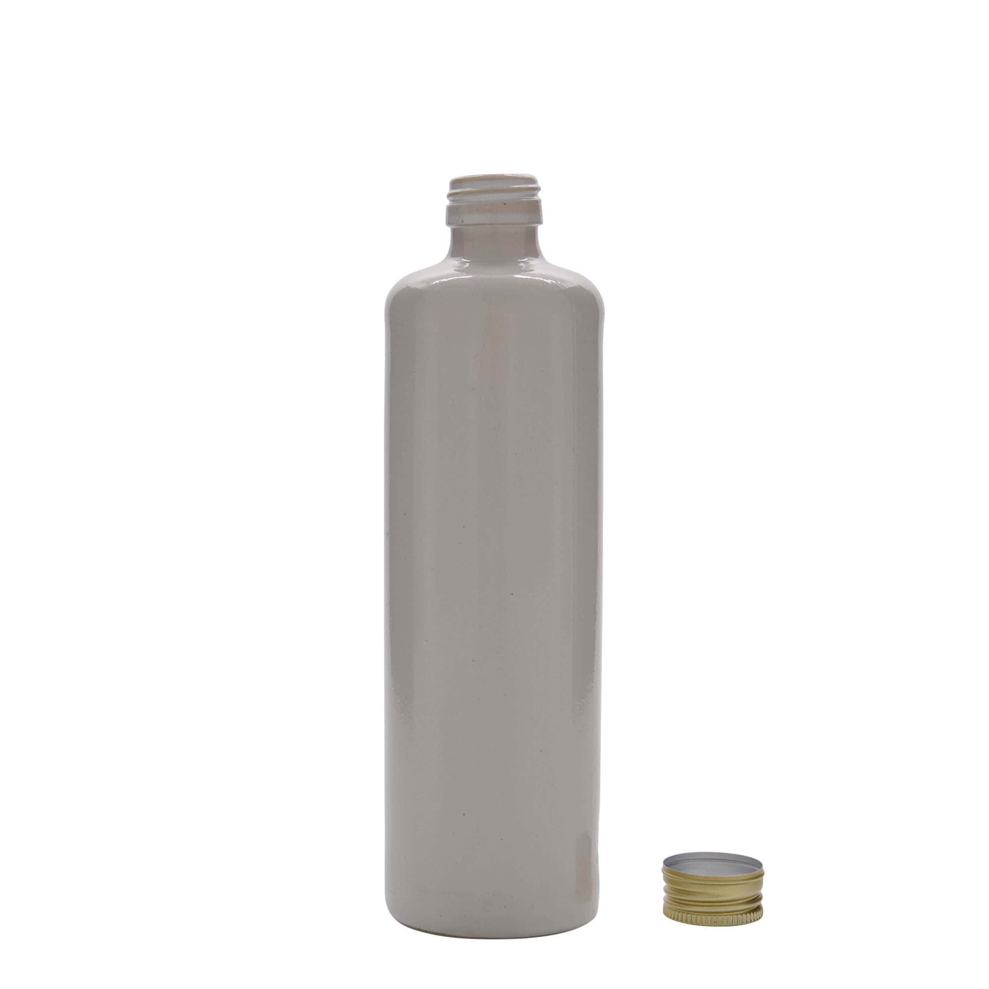 500 ml Tonkrug, Steinzeug, weiß, Mündung: PP 31,5