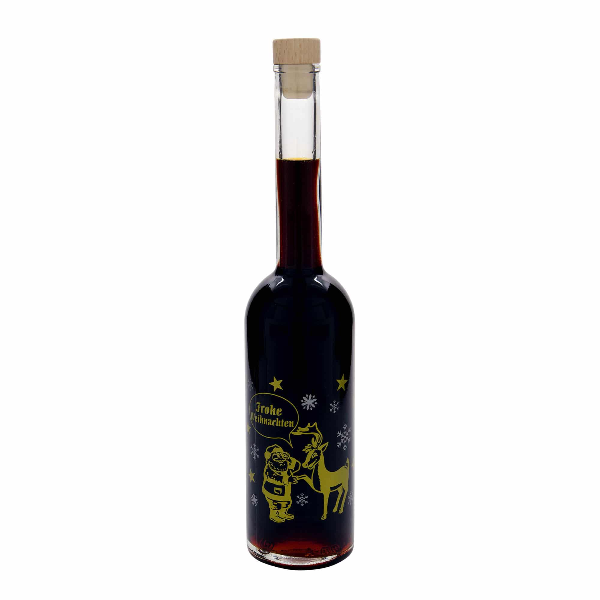 500 ml Glasflasche «Opera», Motiv: Feuerwerk, Mündung: Kork