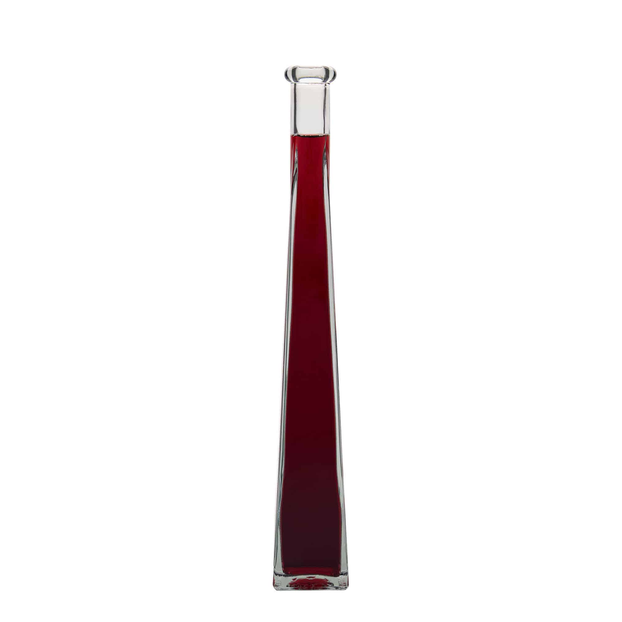 200 ml Glasflasche «Dama Quadrato», quadratisch, Mündung: Kork