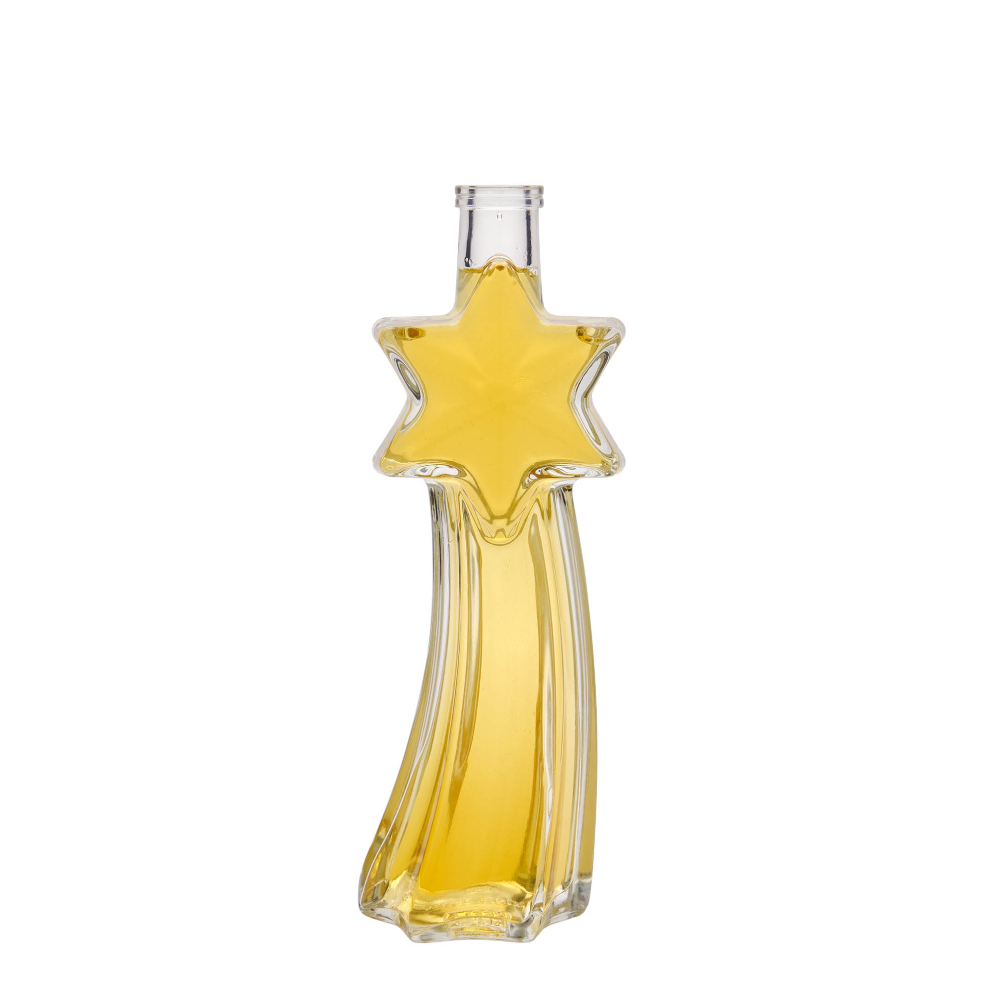 200 ml Glasflasche «Sternschnuppe», Mündung: Kork