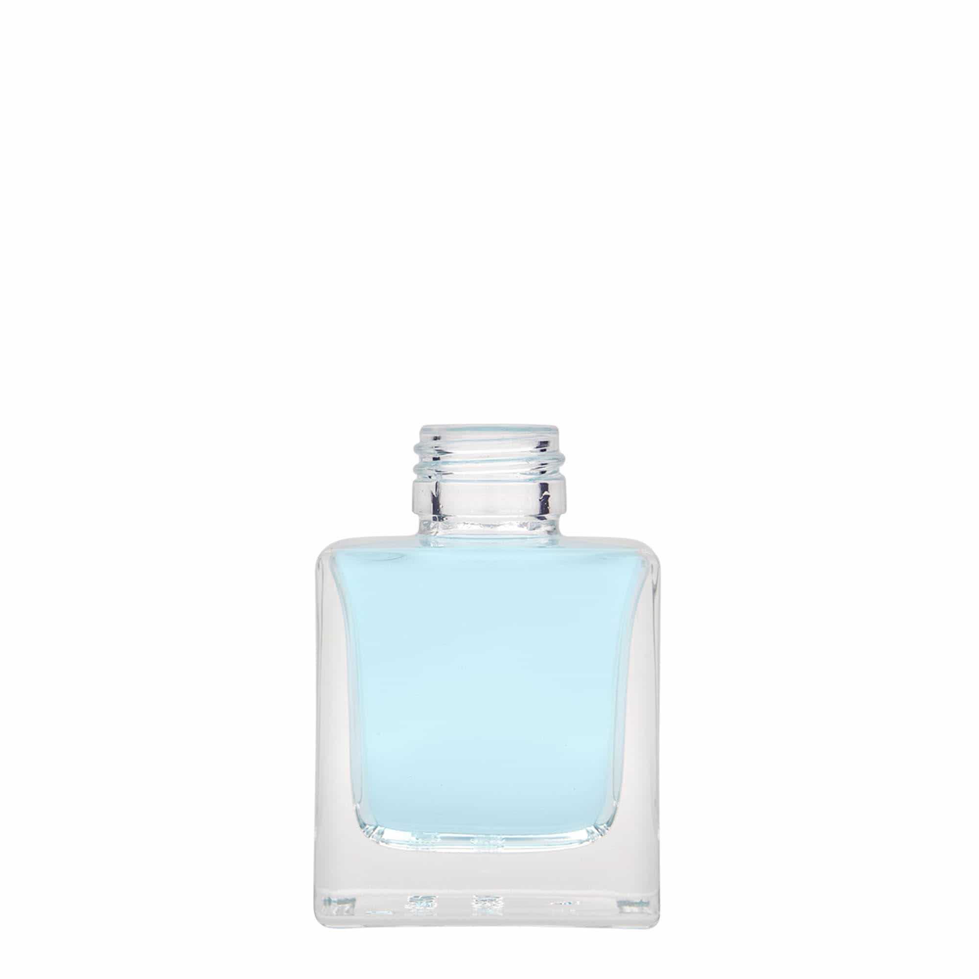 100 ml Glasflasche «Cube», quadratisch, Mündung: PP 28