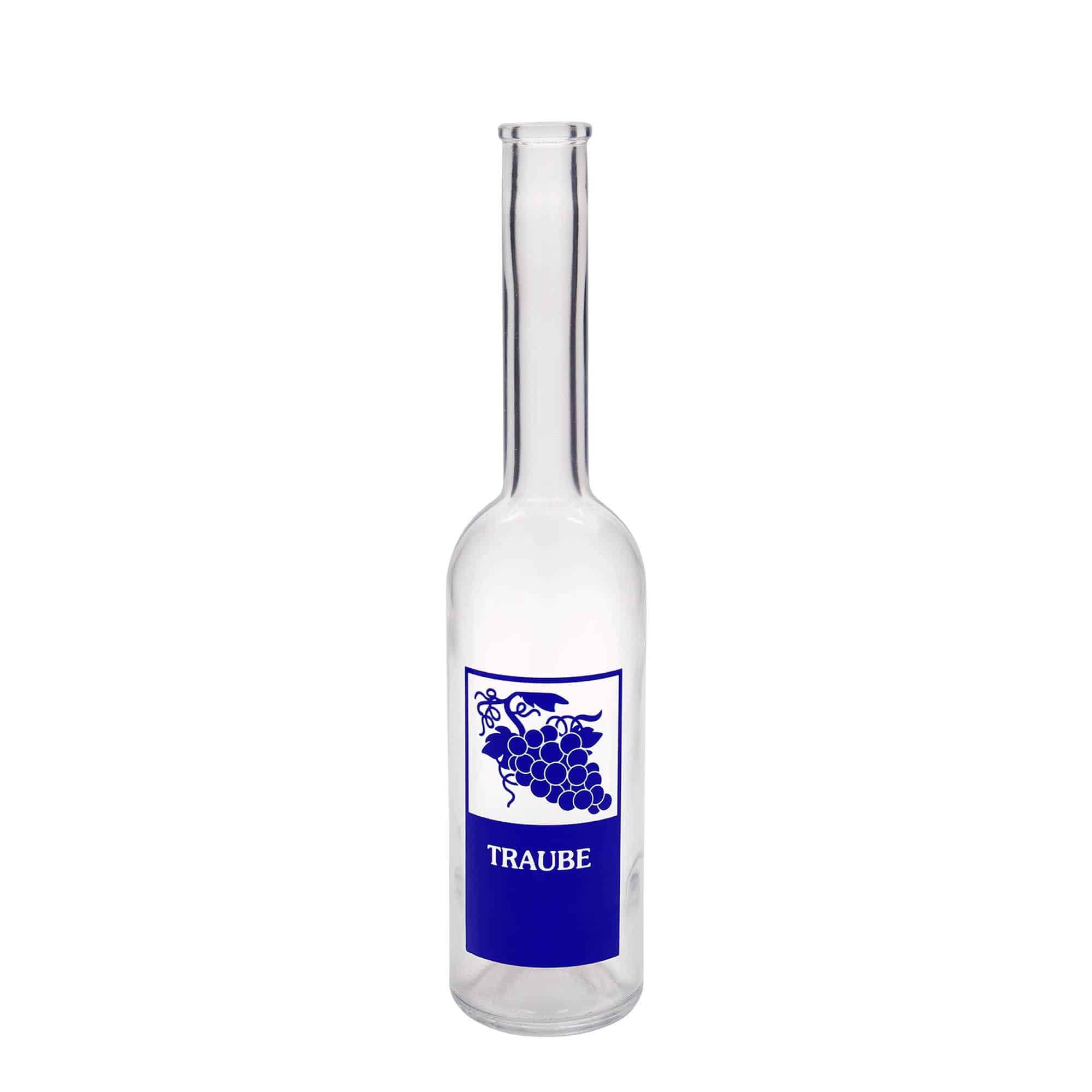 500 ml Glasflasche 'Opera', Motiv: Traube, Mündung: Kork 500 ml Glasflasche 'Opera', Motiv: Traube, Mündung: Kork