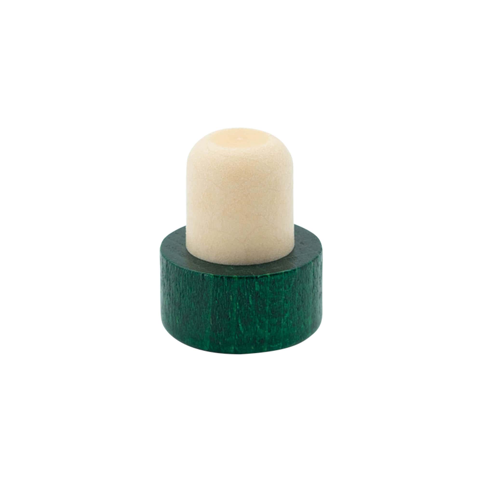 Griffkorken 19 mm, Holz/Kunststoff, grün, für Mündung: Kork