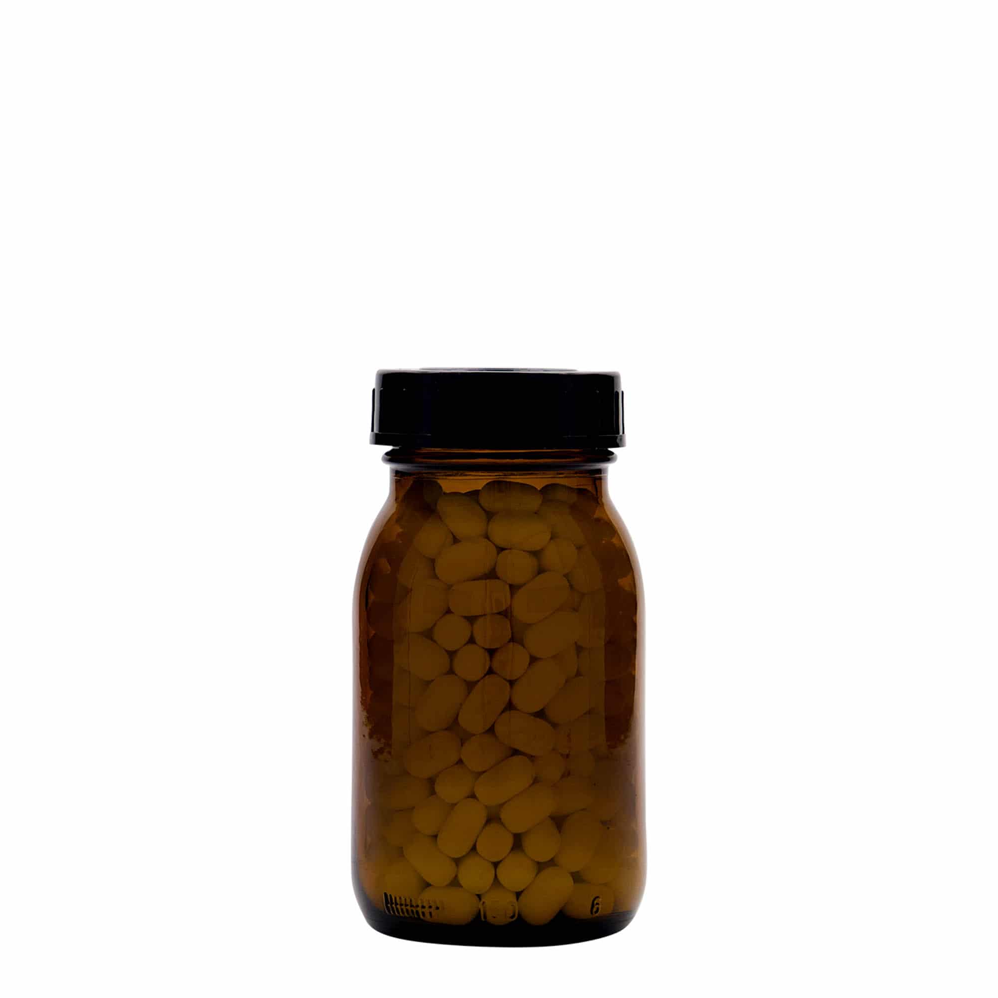 150 ml Weithalsglas, braun, Mündung: DIN 45