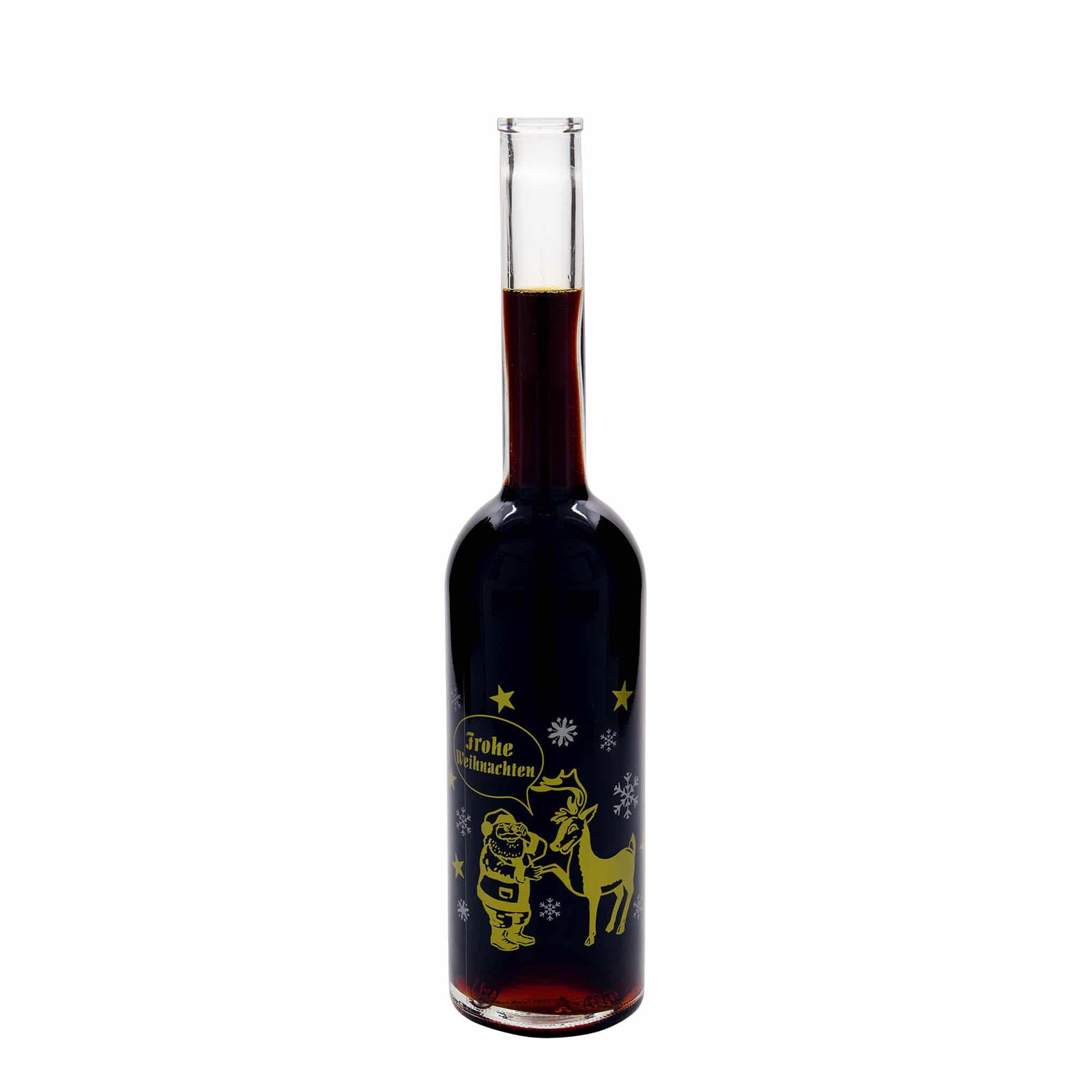 500 ml Glasflasche 'Opera', Motiv: Feuerwerk, Mündung: Kork