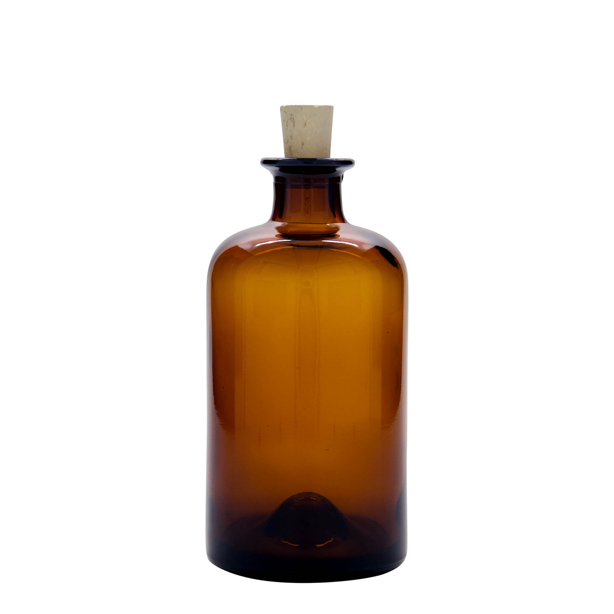 500 ml Glasflasche Apotheker, braun, Mündung: Kork 500 ml Glasflasche Apotheker, braun, Mündung: Kork